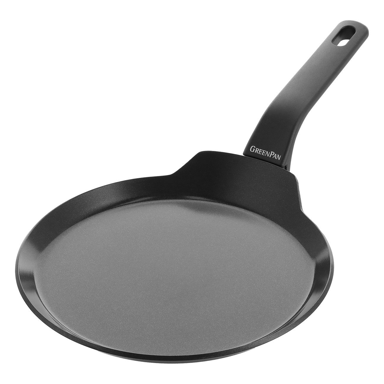 GREENPAN Crêpepfanne Essence Pfannkuchenpfanne 24cm schwarz Antihaft Aluminium, Aluminium, Kratzfest, langlebig, Ideal für Crêpes, Backofengeeignet, Ø 24 cm