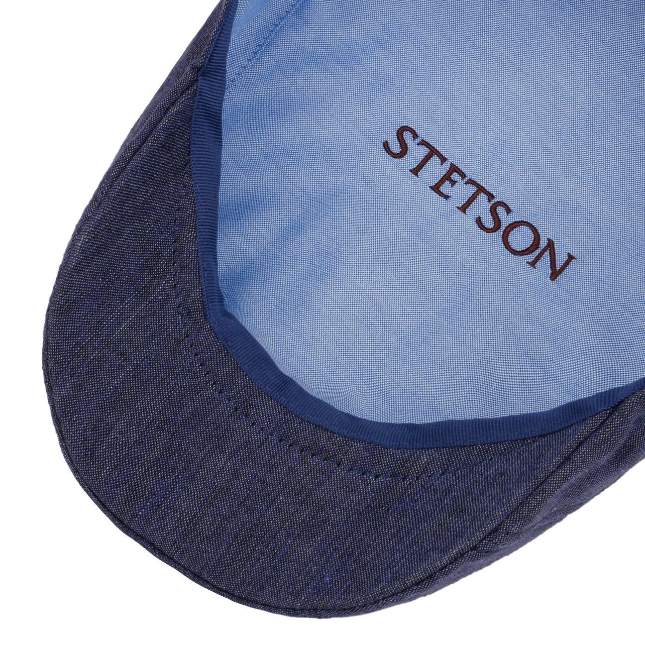 blau Schirm Stetson (1-St) mit Schirmmütze Cap Flat