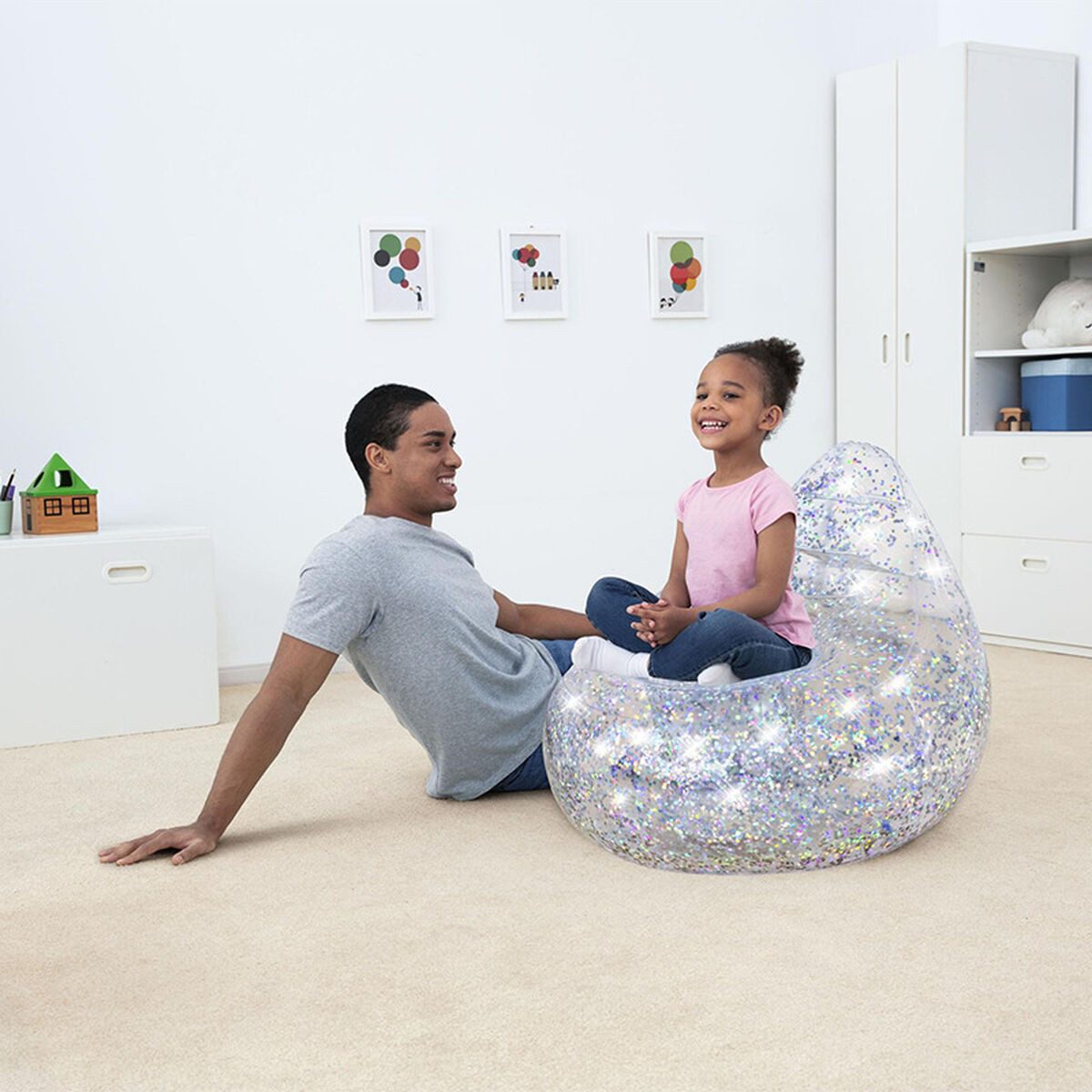 Bestway Luftmatratze Aufblasbarer Sessel Bestway Glitzernd 72x72x64 cm BESTWAY Sessel aufb