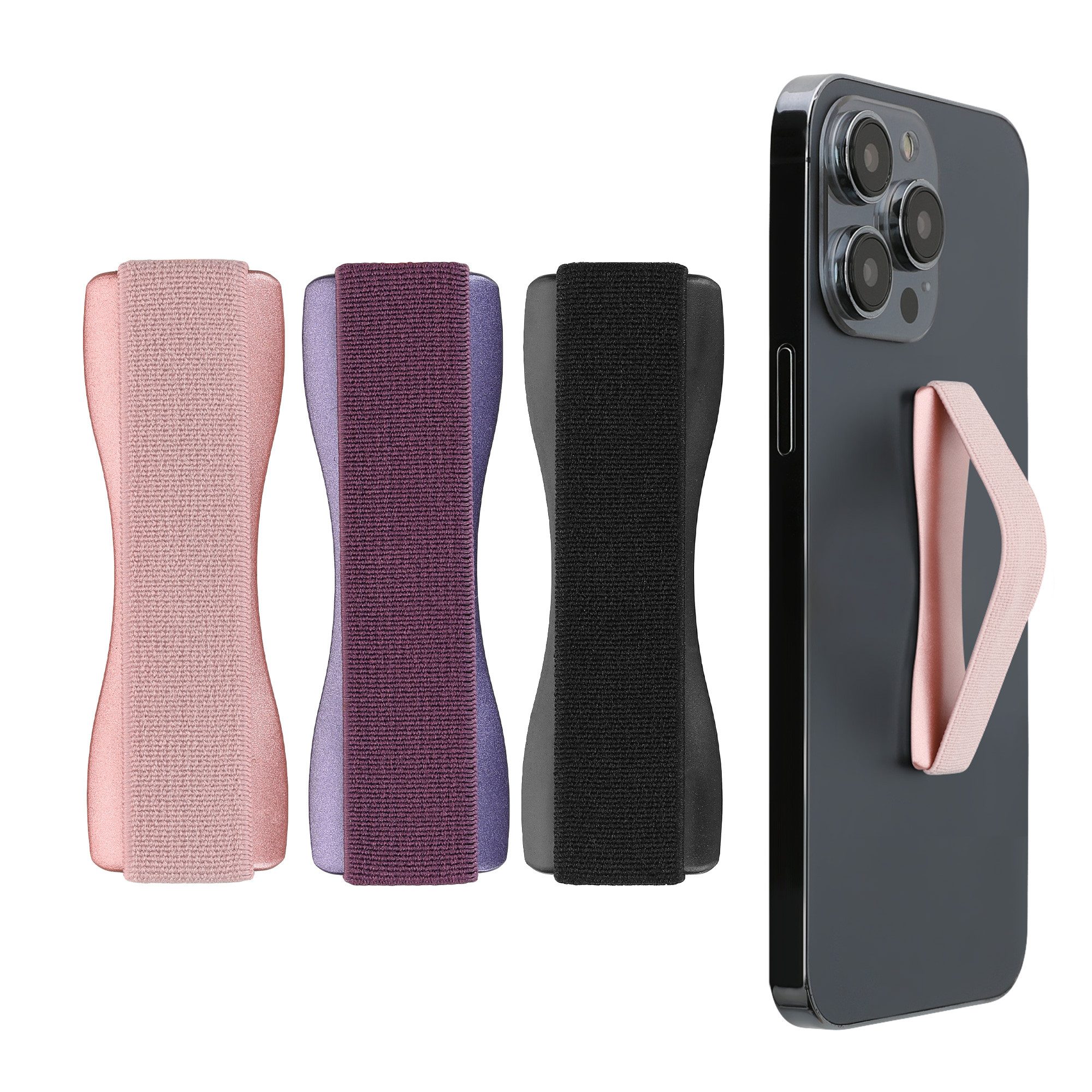 kwmobile Popsockets Smartphone Fingerhalter 3 Set, (3-tlg., Handy Halter Griff Halterung Einhandbedienung - 3x Handyhalter)