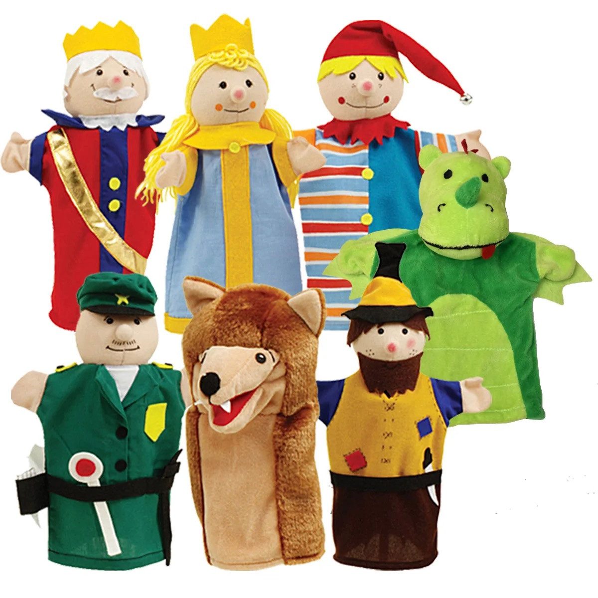 roba® Handpuppe Handpuppen-Set 7-teilig aus Stoff
