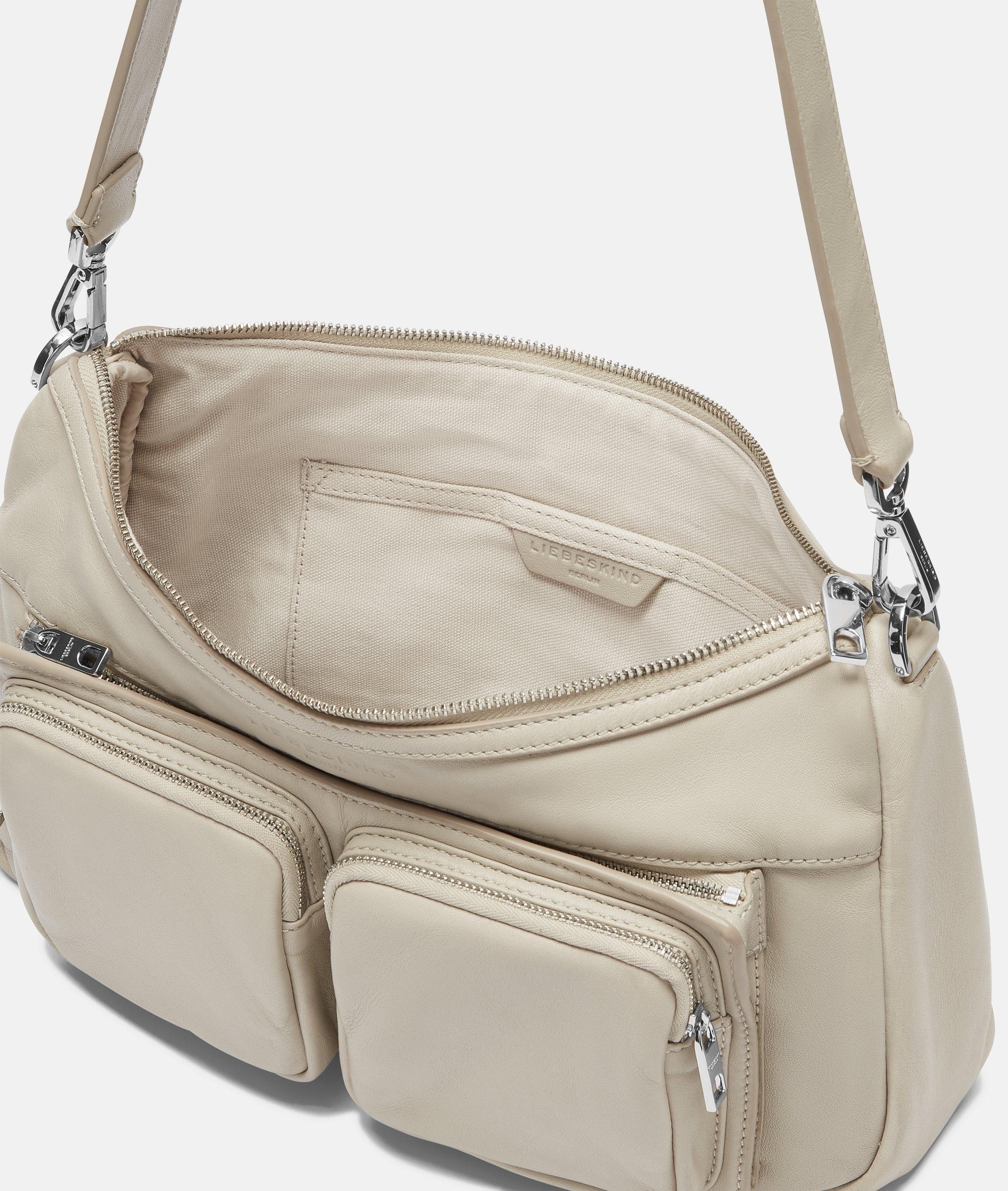 Liebeskind Berlin Schultertasche Maia Hobo M, Mittelgroße Hobo-Bag aus Schafsleder