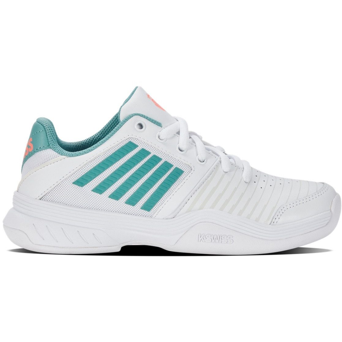 K-Swiss Performance Court Express Indoor/Carpet/Teppich weiss/mint Mädchen Tennisschuh