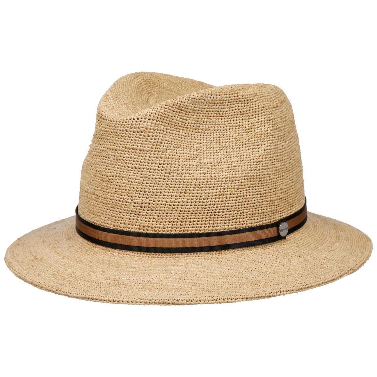 Borsalino Sonnenhut (1-St) Strohhut mit Ripsband, Made in Italy