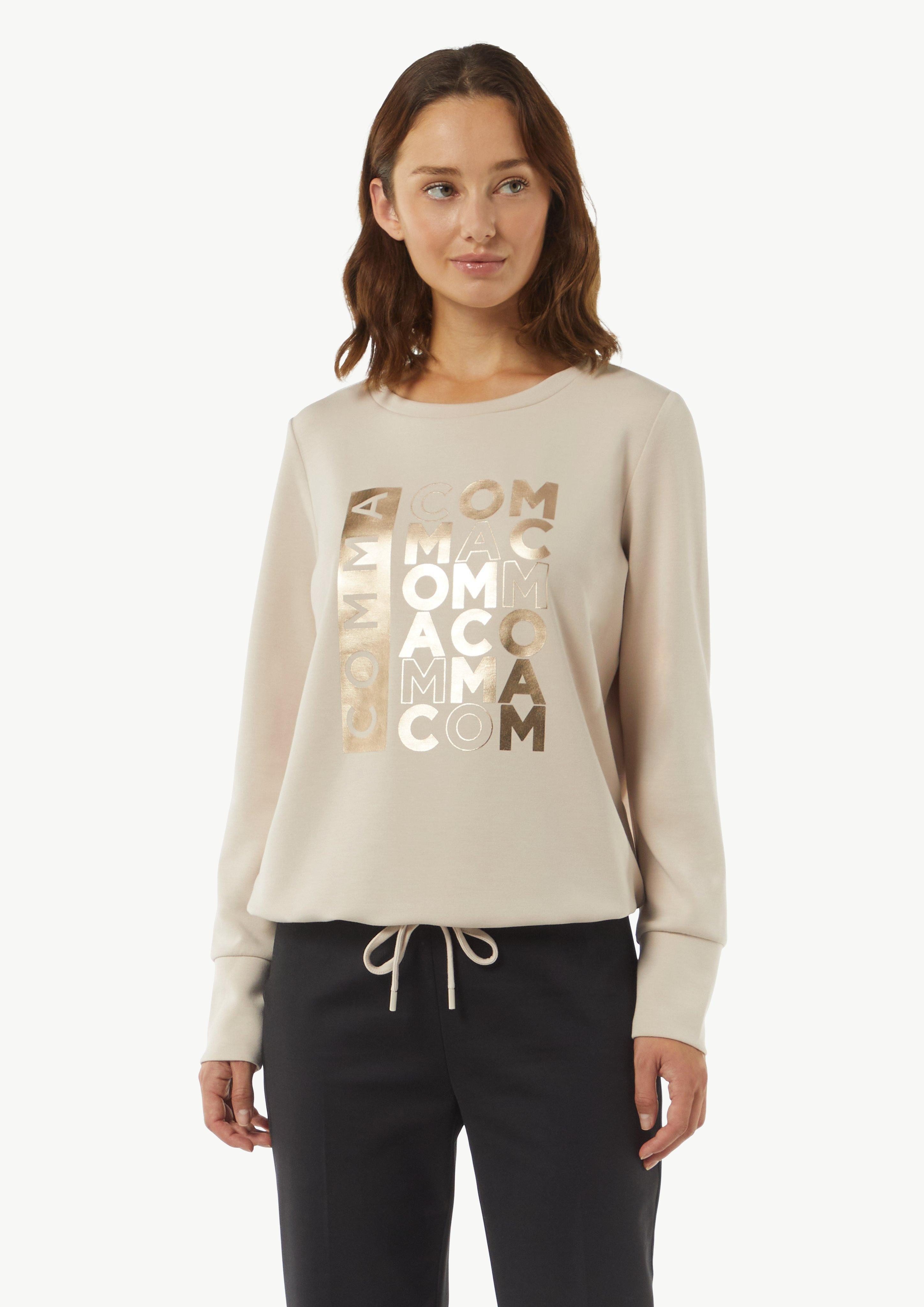 Sweatshirt Sweatshirt mit Tunnelzug im Saum