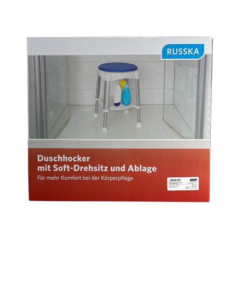 RUSSKA Duschhocker Russka Duschhocker mit Soft-Drehsitz und Ablage