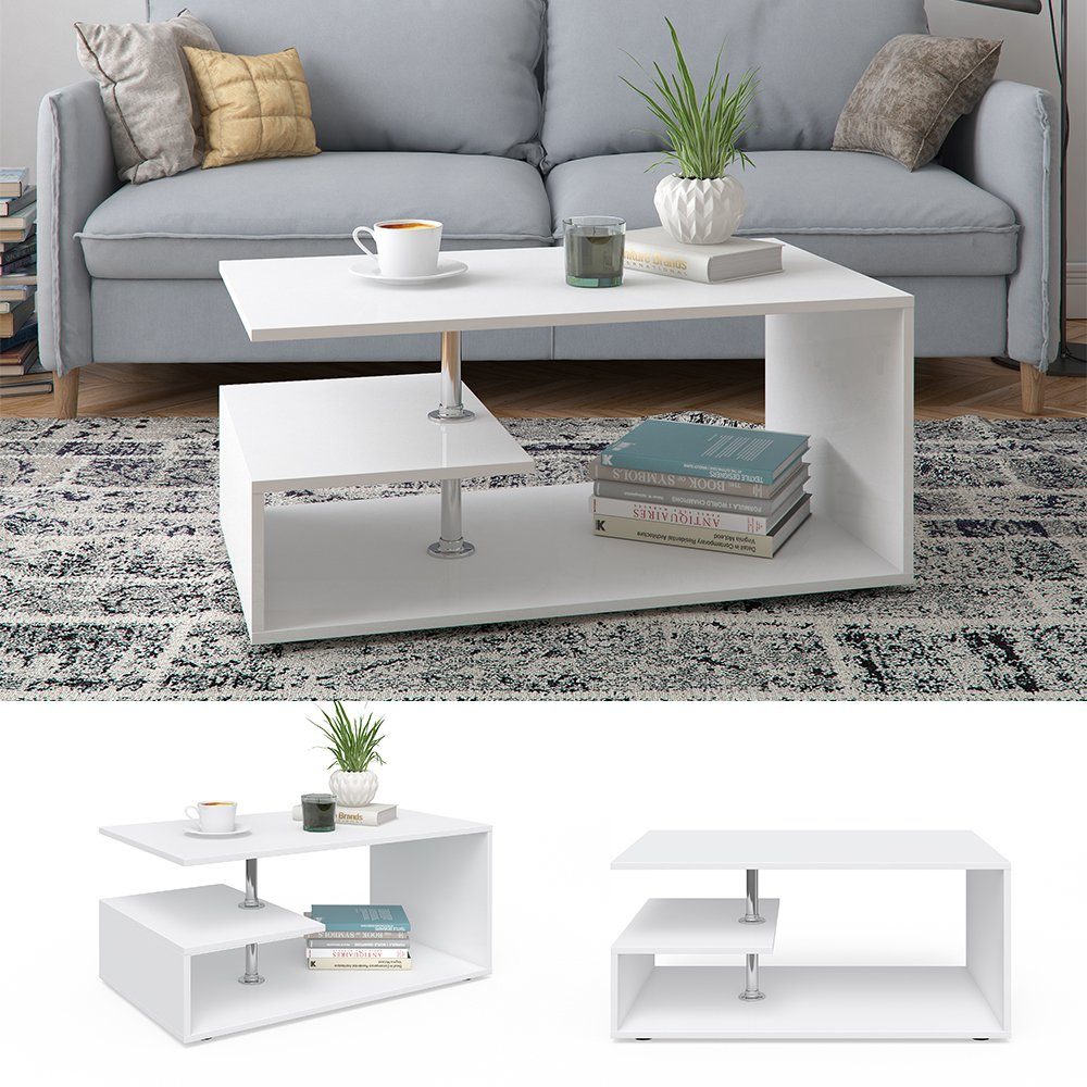 Vicco Couchtisch Guillermo, Weiß, 91 x günstig online kaufen