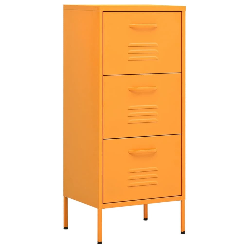 vidaXL Aktenschrank Lagerschrank Senfgelb 42,5x35x101,5 cm Stahl (1-St)