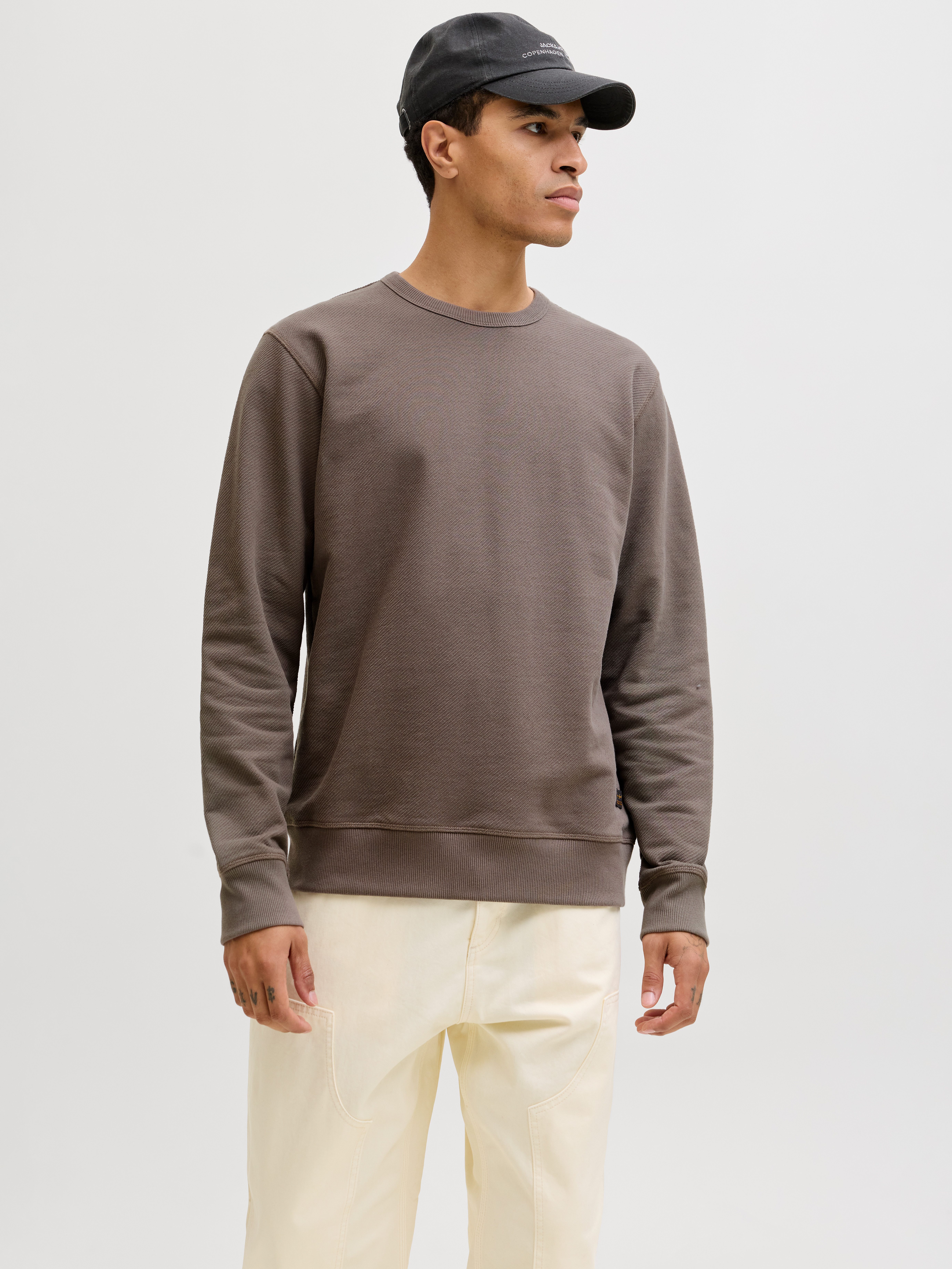 Jack & Jones Sweatshirt JJEDOVER CLASSIC SWEAT CREW NECK SN mit Markenlabel günstig online kaufen