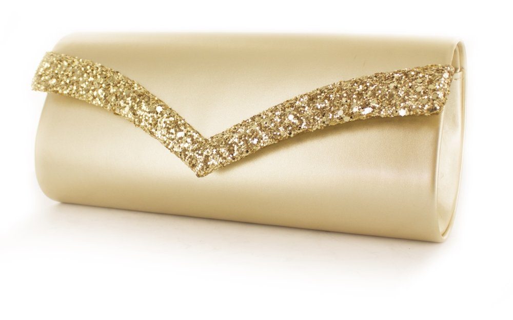 White Lady Clutch Tina Lackleder-Glitter Clutch günstig online kaufen