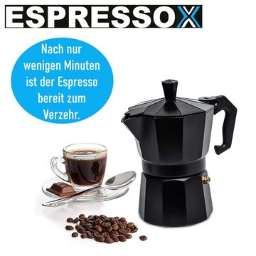 MAVURA Espressokocher ESPRESSOX Espresso Kocher Kaffeekocher Mokka Maker Espressobereiter, Kaffeebereiter Espressokanne Mokkakocher Espressomaschine 3 Tassen