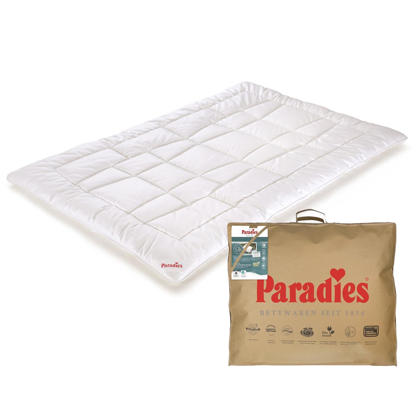 Kunstfaserbettdecke Paradies Vida Bio Organic winterwarm extra warme Bettdecke 135x200