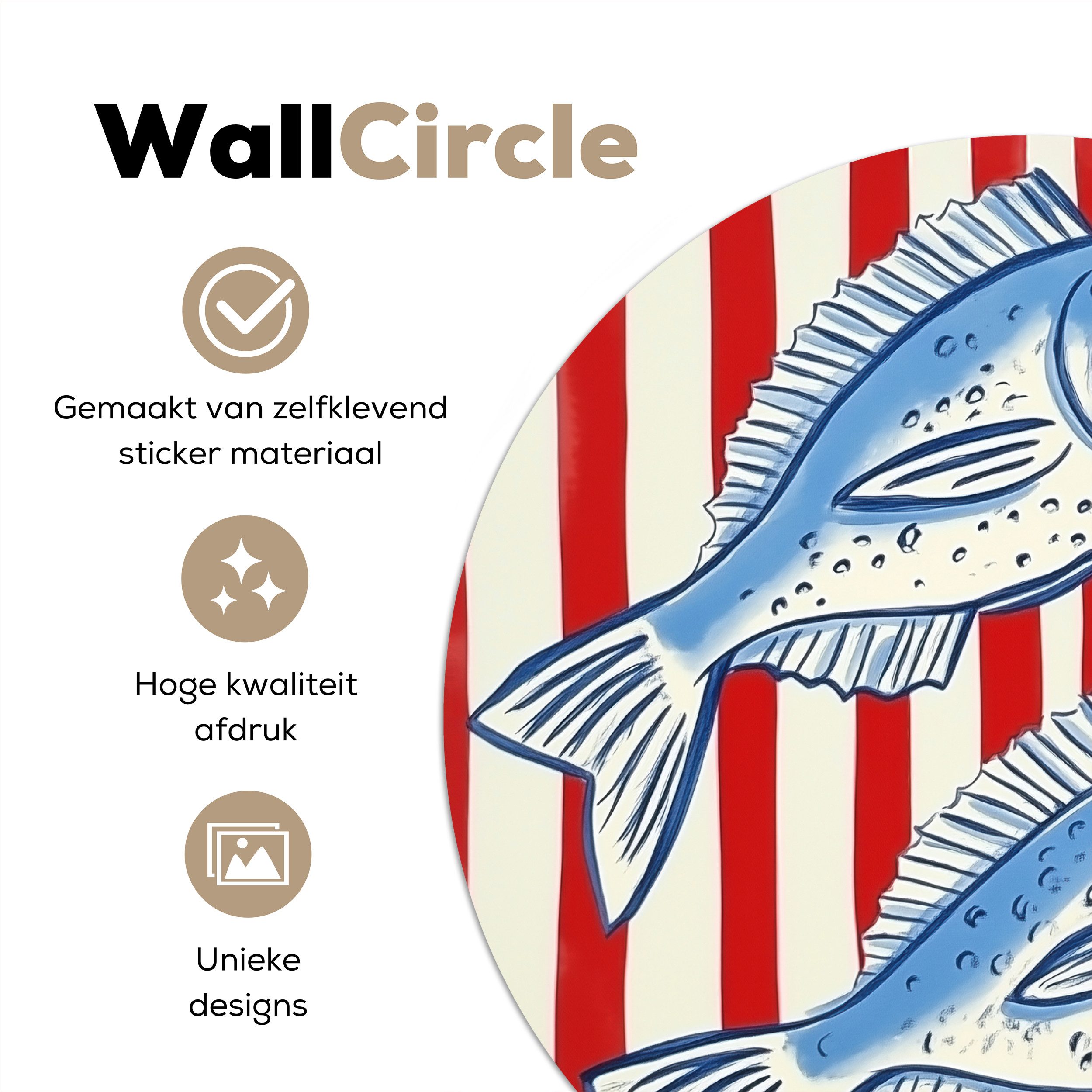 MuchoWow Wandsticker Fisch - Vertikale Streifen günstig online kaufen