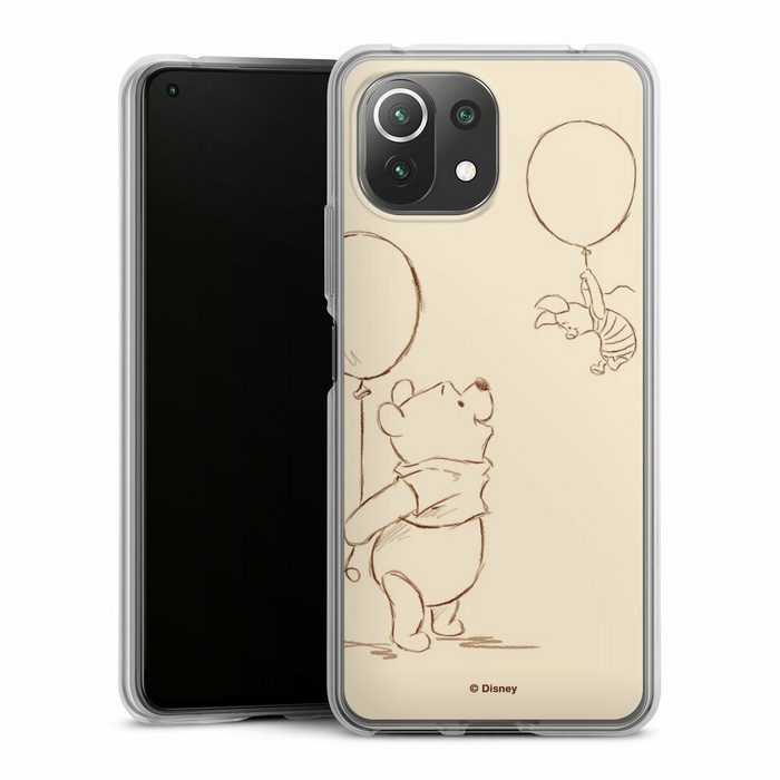 DeinDesign Handyhülle Winnie Puuh Disney Offizielles Lizenzprodukt Winnie & Ferkel Xiaomi Mi 11 Lite 5G Silikon Hülle Bumper Case Handy Schutzhülle