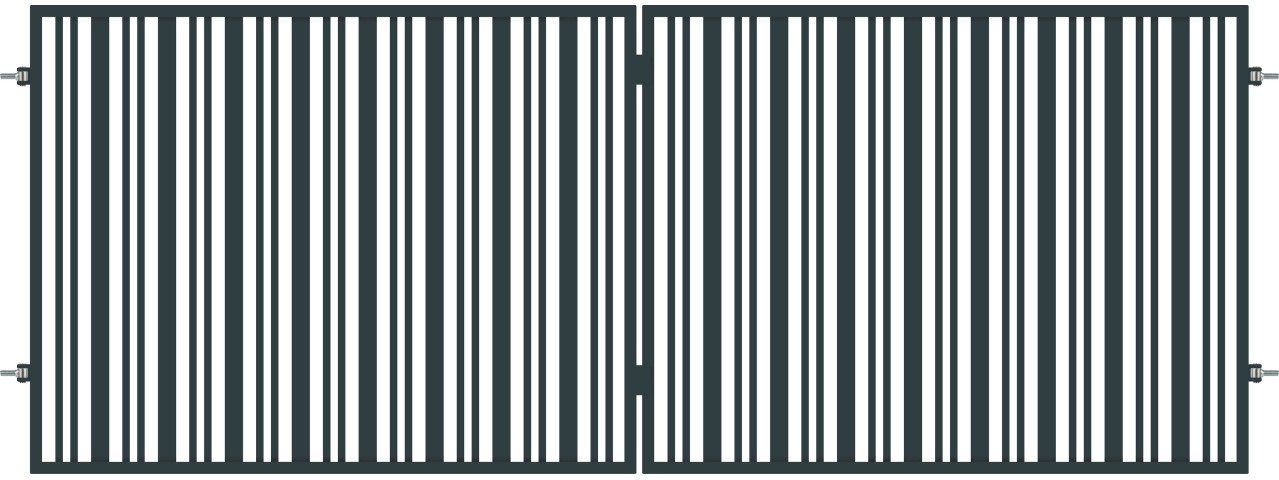 Polbram Gartentor Polbram Doppeltor Berta 120 verzinkt anthrzit