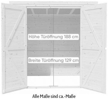 KONIFERA Gartenhaus Beno 3 Fineline Flachdach, BxT: 207x211 cm