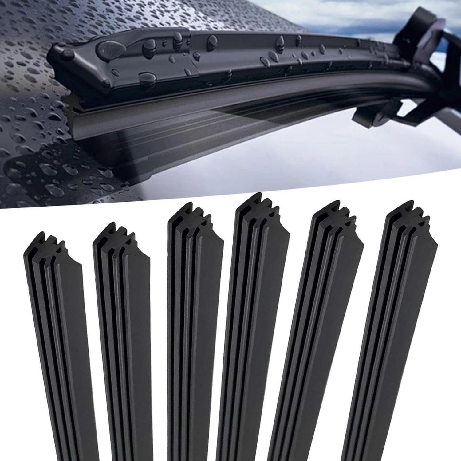 LuxusKollektion Scheibenwischblätter Scheibenwischer Gummi Ersatzwischblätter Schwarz 6 Stück 800mm