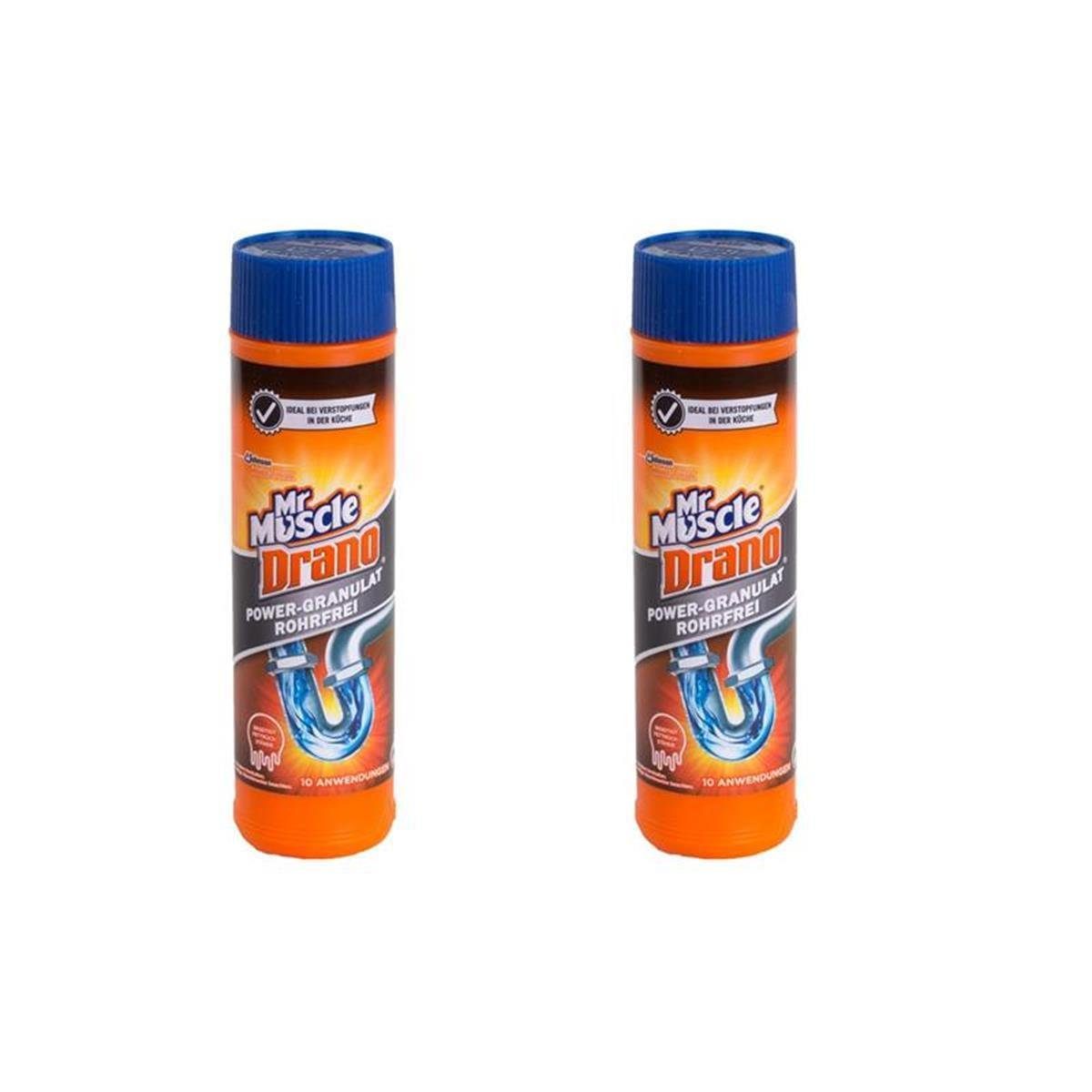 Mr Muscle Drano Power-Granulat Rohrfrei 10 Anwendungen (2er Pack) Rohrreiniger