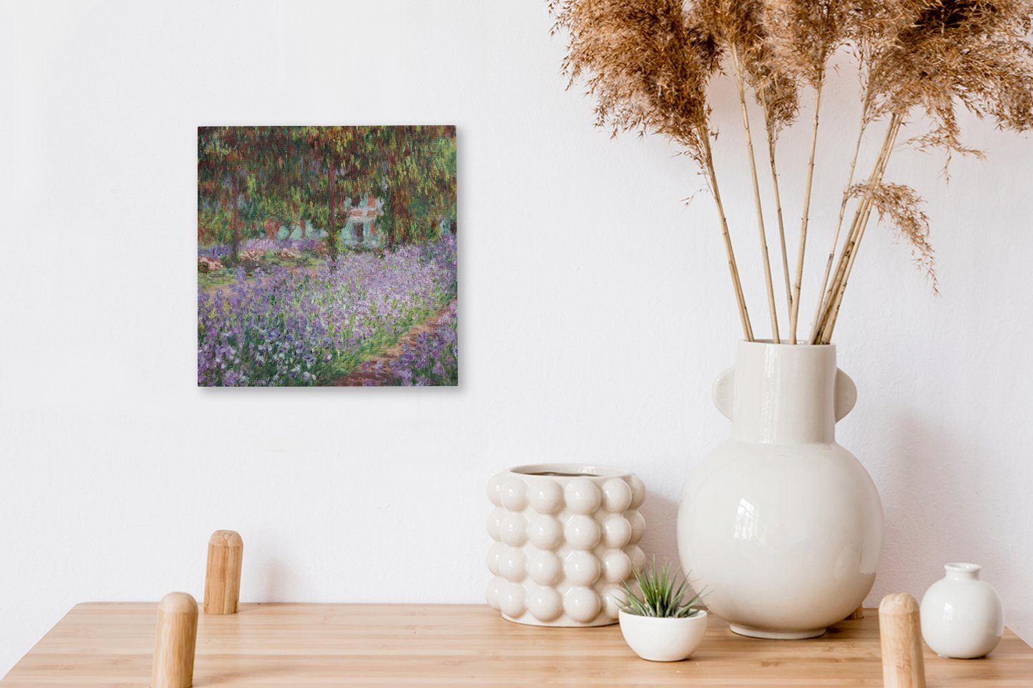 in Schlafzimmer Giverny Monet, Künstlers des Bilder St), Claude Leinwand Der von OneMillionCanvasses® für - Wohnzimmer Leinwandbild Gemälde (1 Garten