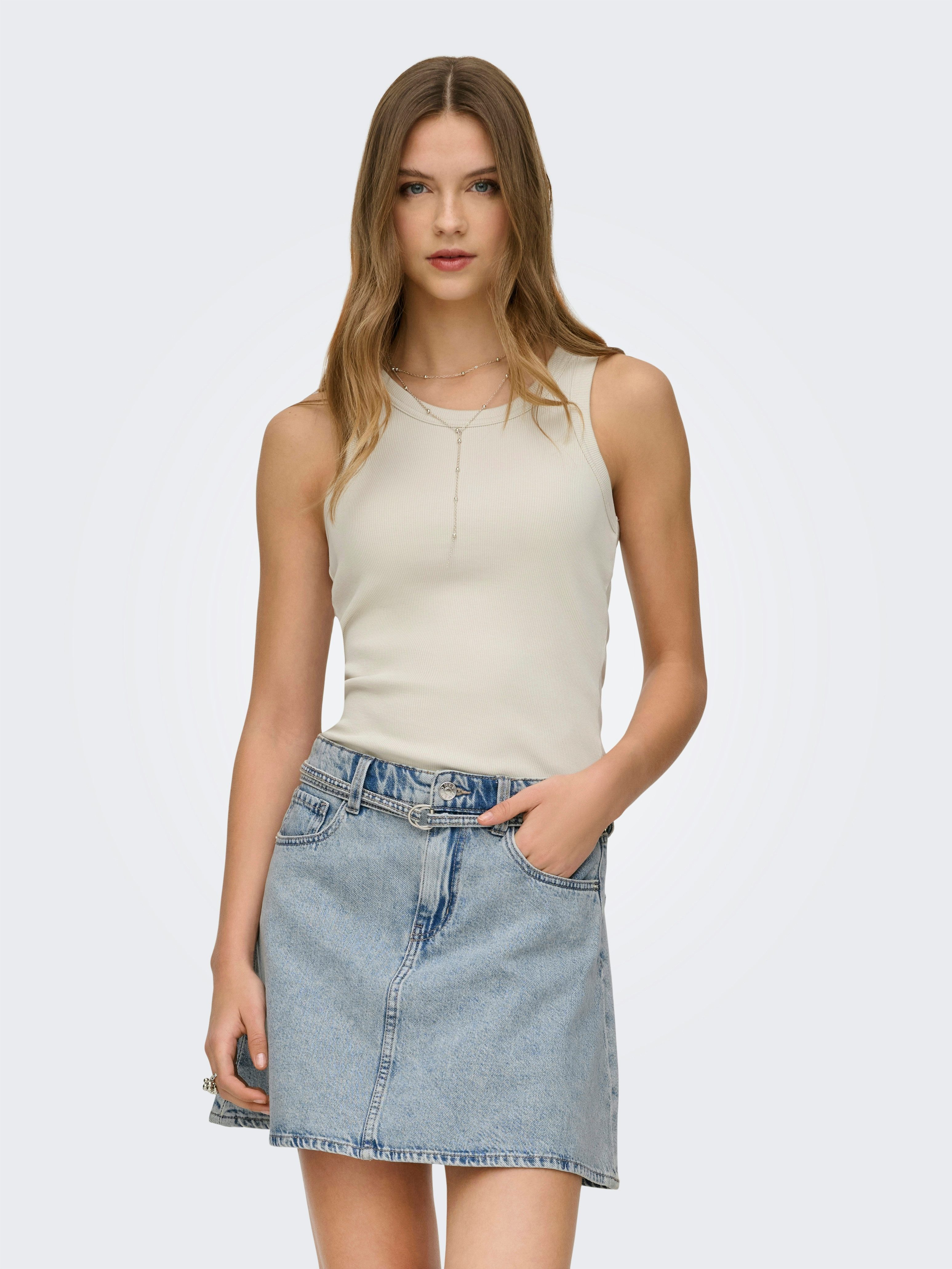 ONLY ONLVAL 2-WAY TANK TOP JRS NOOS Baumwollmischung, Rundhals