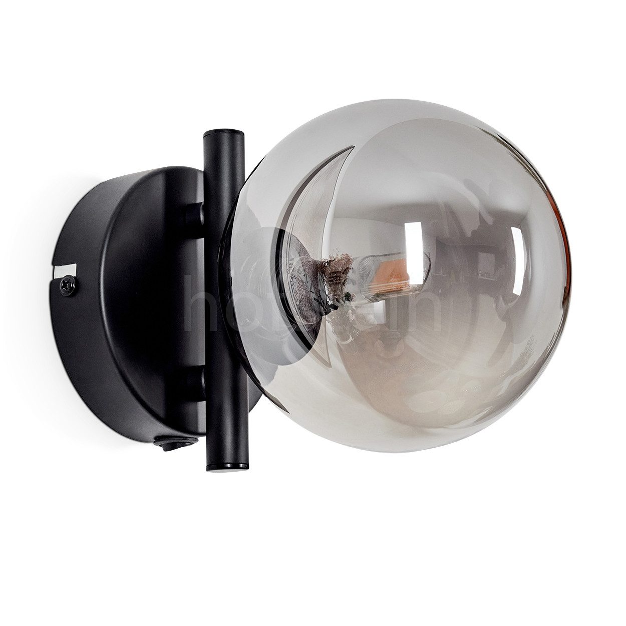hofstein Wandleuchte Wandlampe aus Metall/Glas in günstig online kaufen