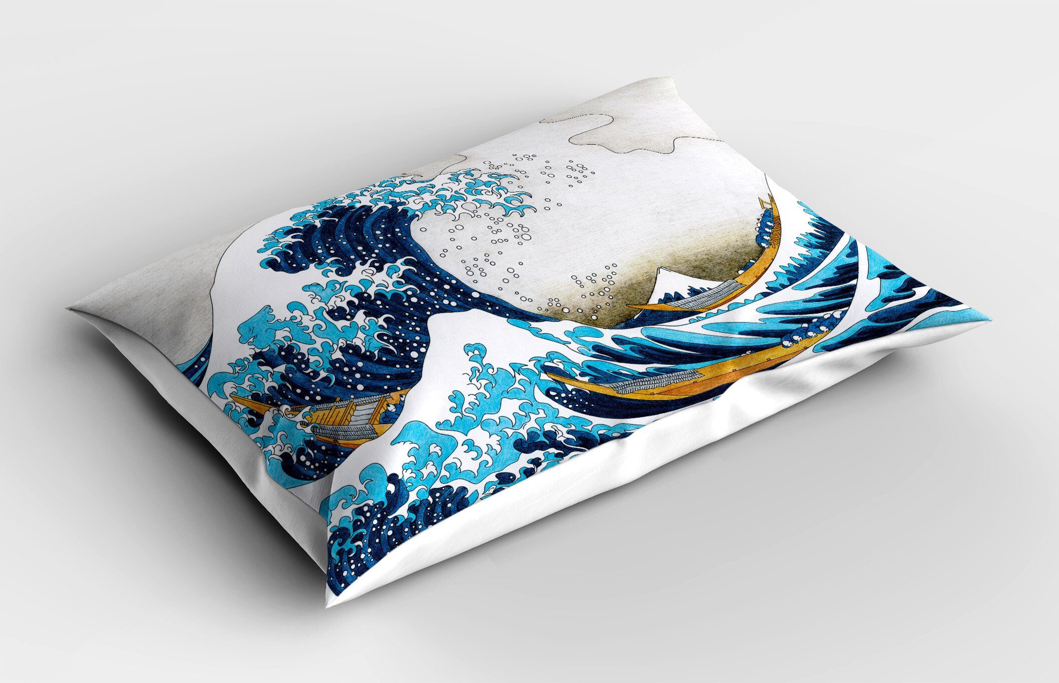 Size Kopfkissenbezug, Abakuhaus Standard Welle von Stück), Kanagawa Oceanic Gedruckter (1 Hokusai Kissenbezüge Dekorativer