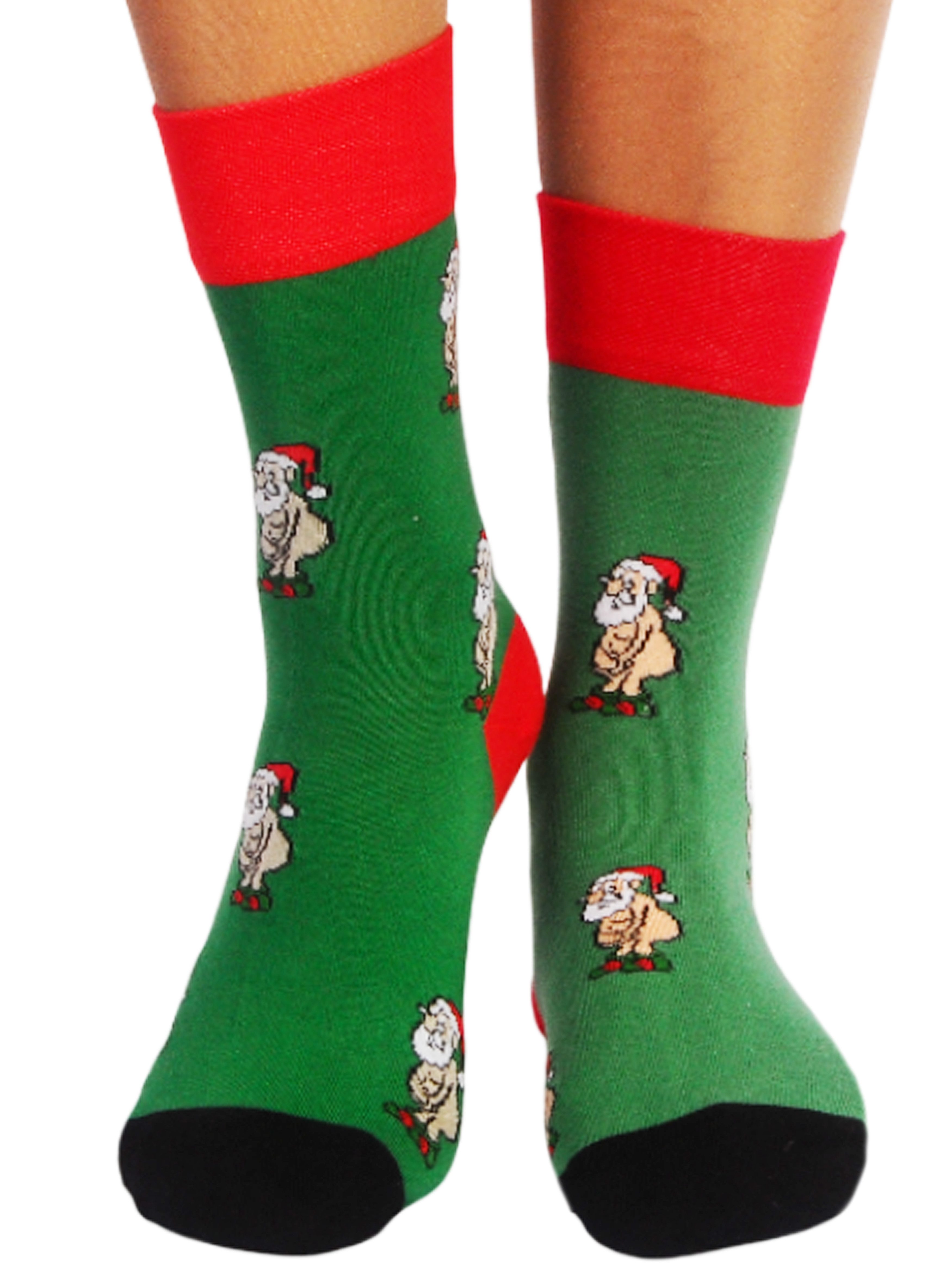 Socken Weihnachtssocken socks weihnachtliche Strümpfe mit Weihnachtsmänner