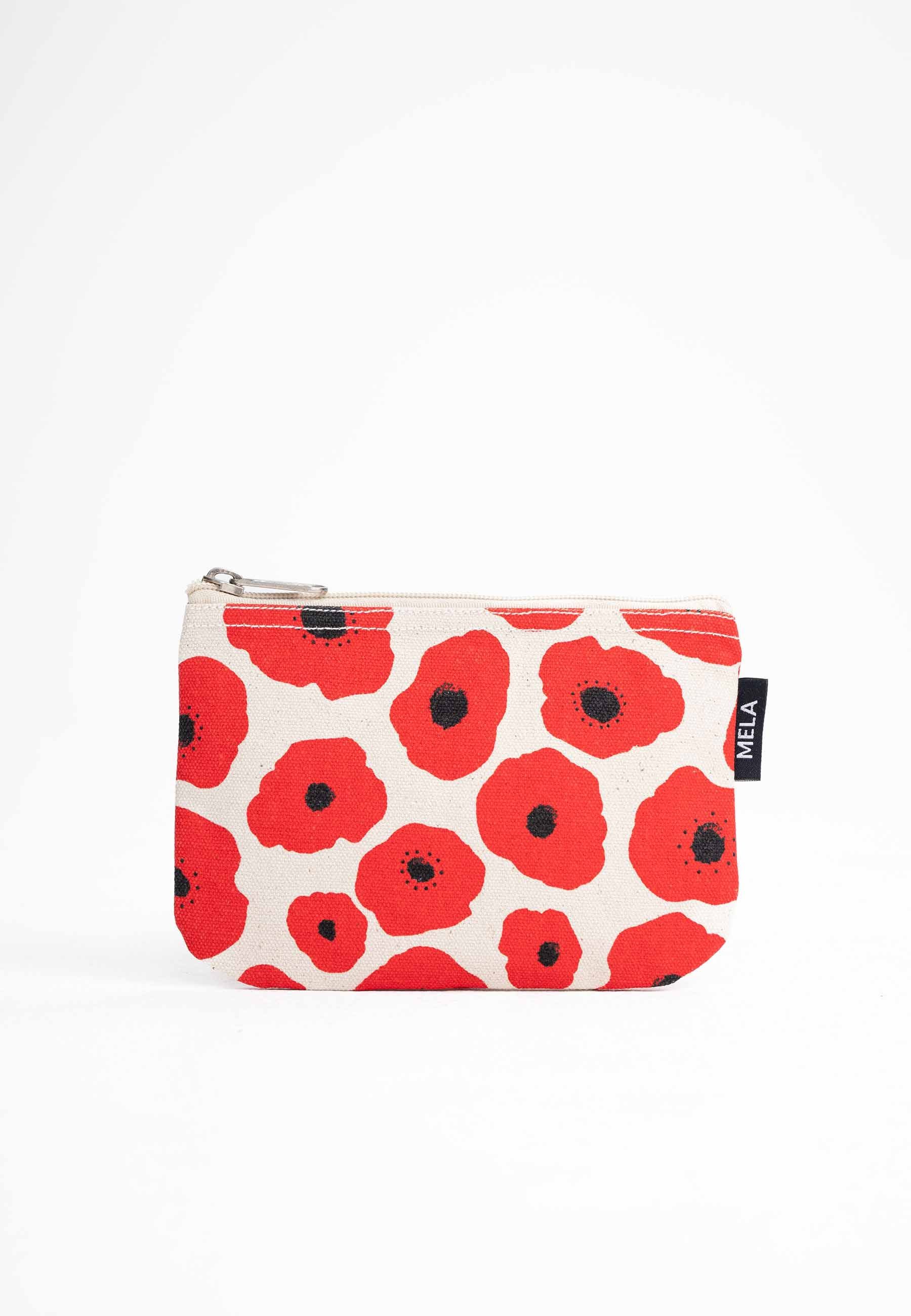 greige / poppy print