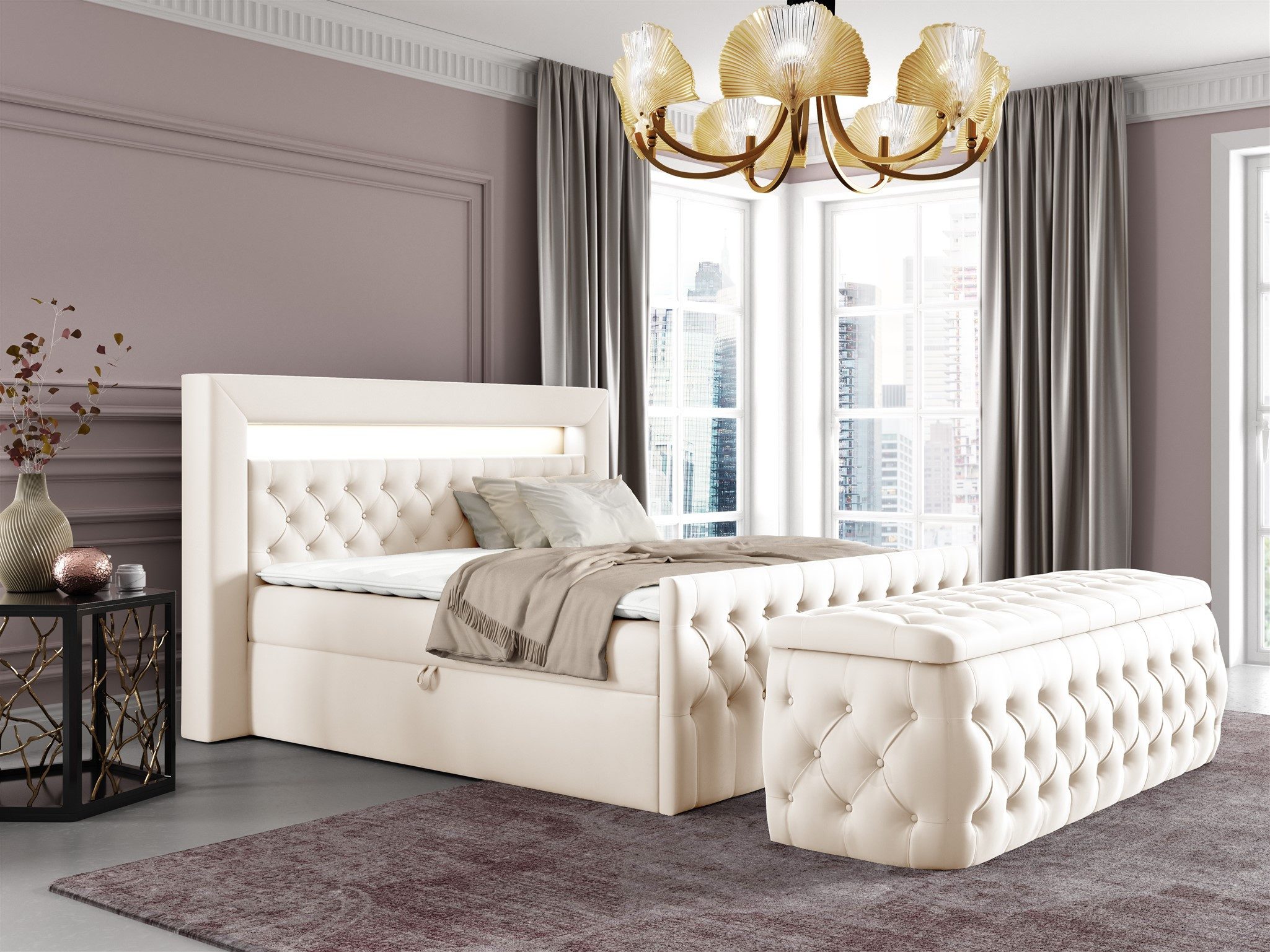 Fun Möbel Boxbett Schlafzimmerbett SEVRA Nr.4 günstig online kaufen
