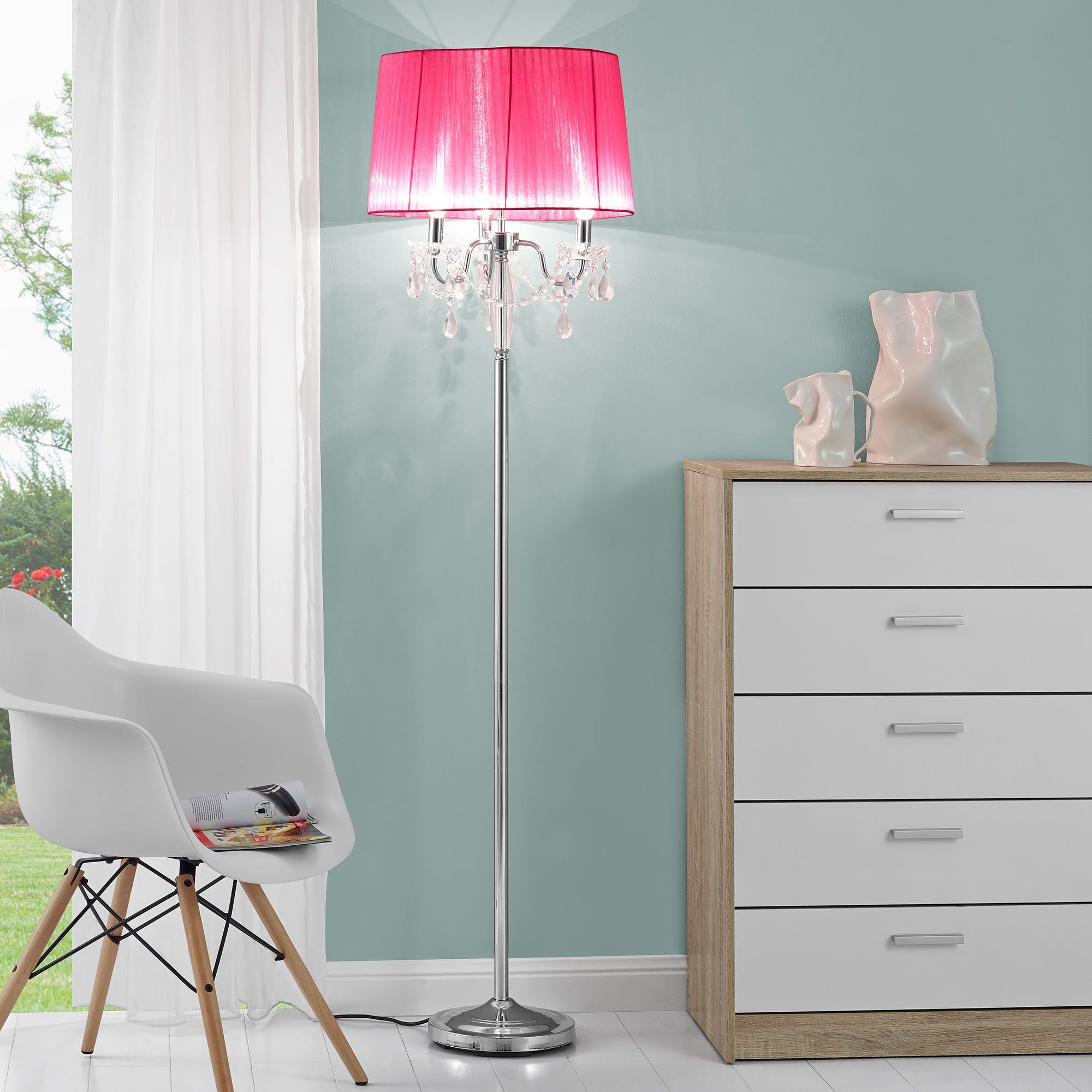 Lux Pro Stehlampe Noble Purple Pink 3x E14 Otto