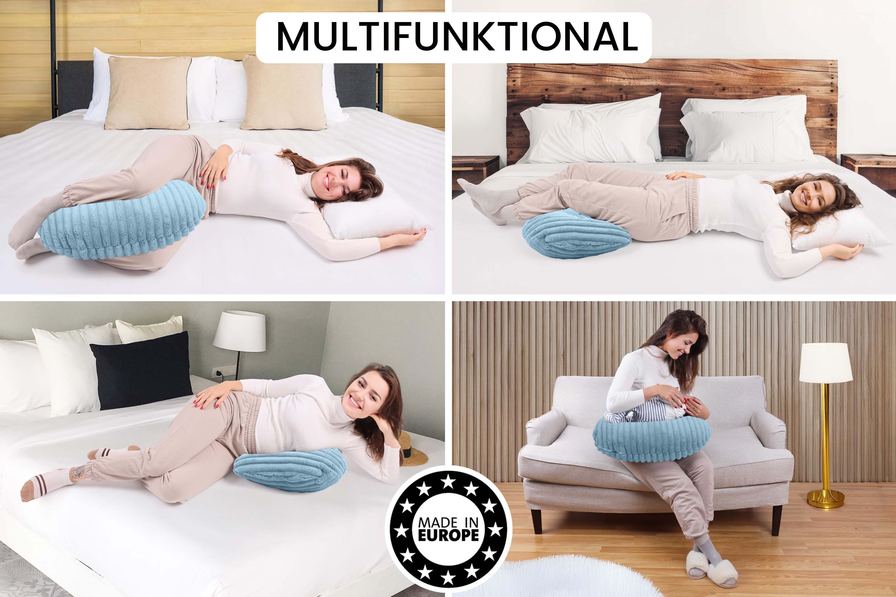 Amilian Stillkissen Schwangerschaftskissen Stillhörnchen mit Bezug, Pregnancy Pillow, Stillkissen klein - Lagerungskissen Erwachsene, Stillmond - Lagerungskisse – Bild 3 von 5