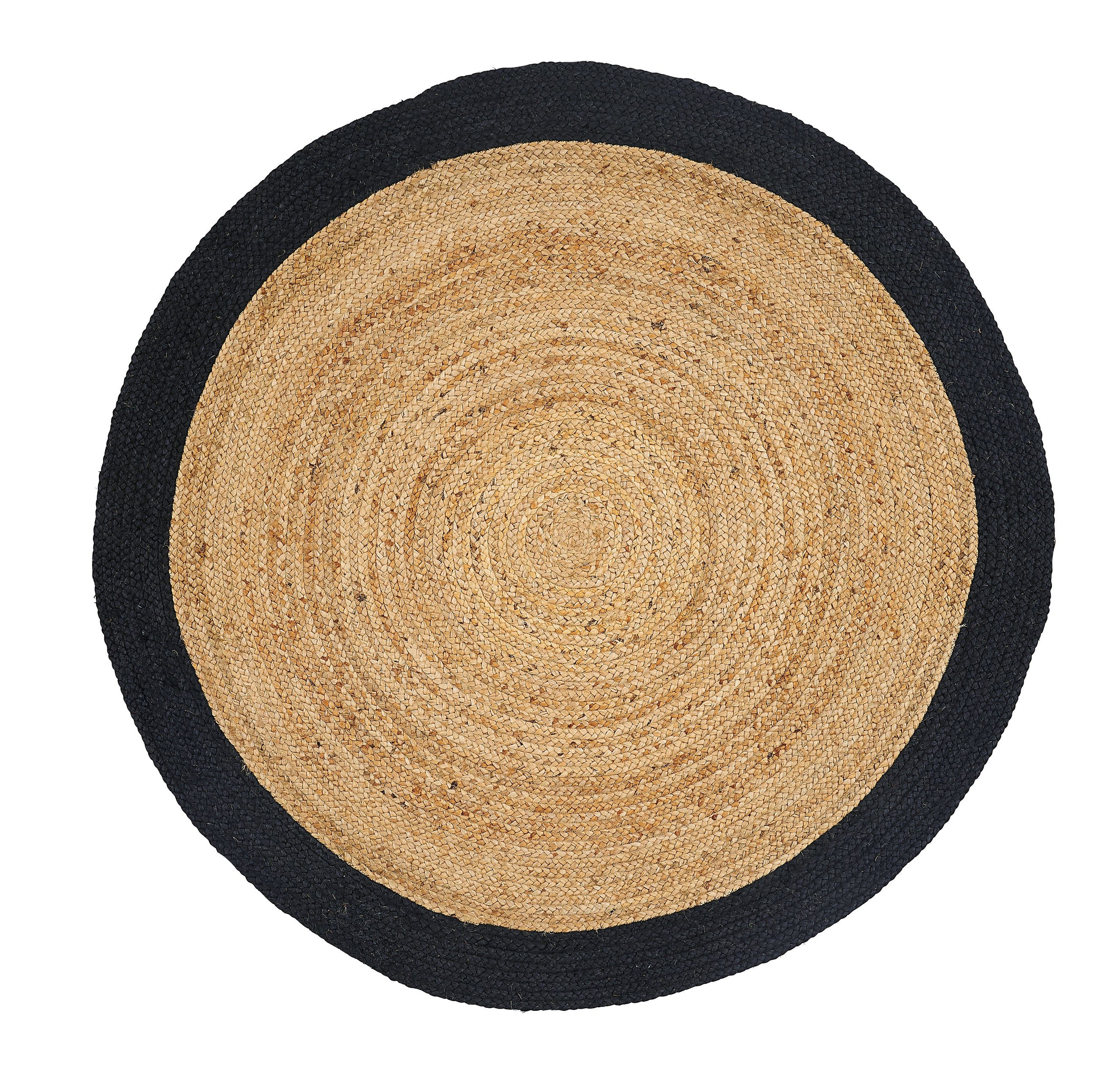 Casa Moro Baumteppich Jute Teppich Tamani Schwarz Natur