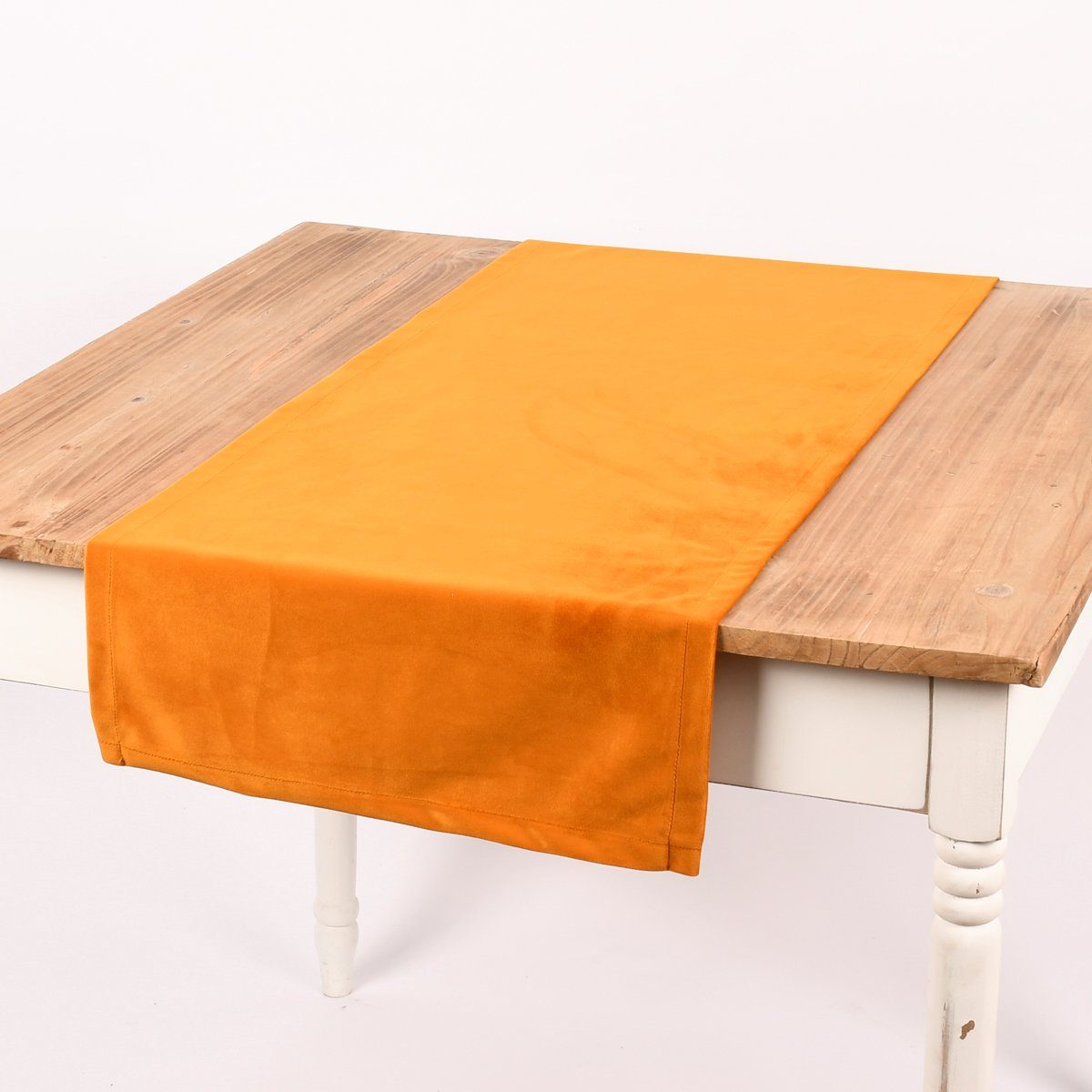 Tischläufer Magma Tischläufer Samt uni senf 40x145cm