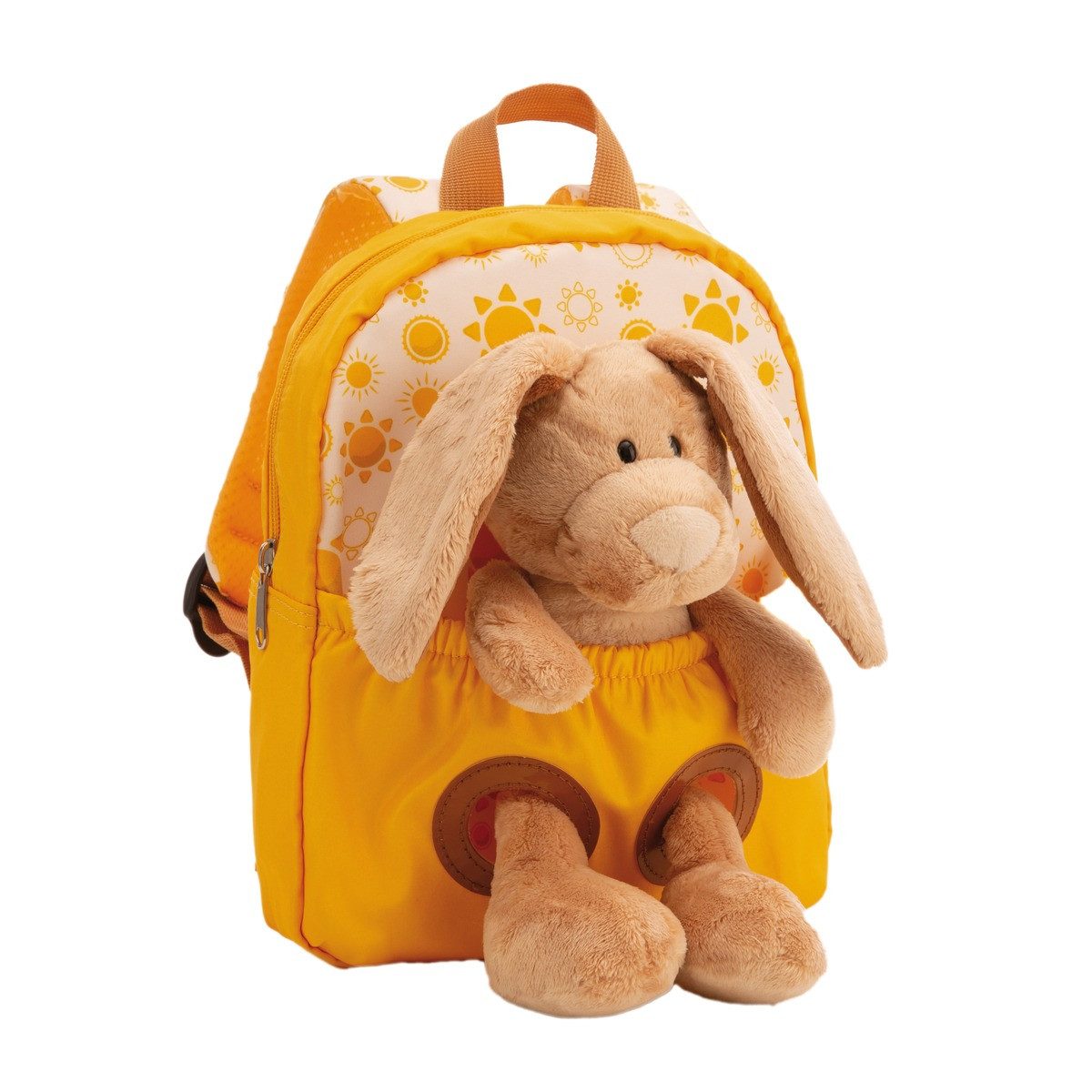 Nici Kinderrucksack NICI Rucksack mit Plüschtier Hase gelb 21x26cm