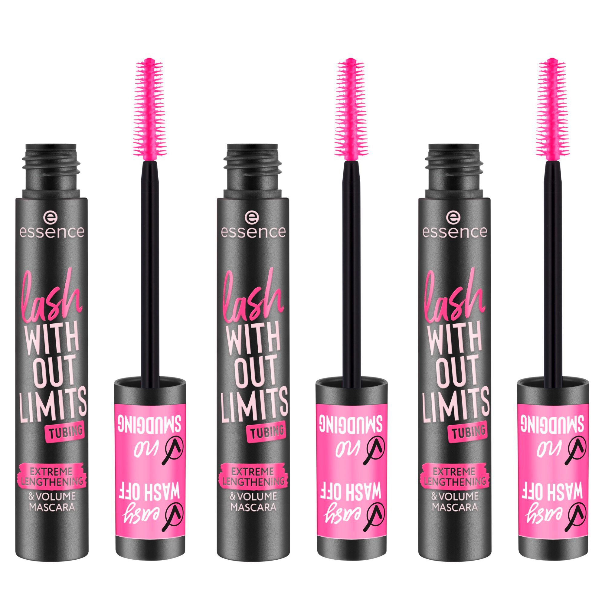 Essence Mascara lash WITHOUT LIMITS BROWN EXTREME LENGTHENING & VOLUME MASCARA, 3-tlg., mit Volumeneffekt
