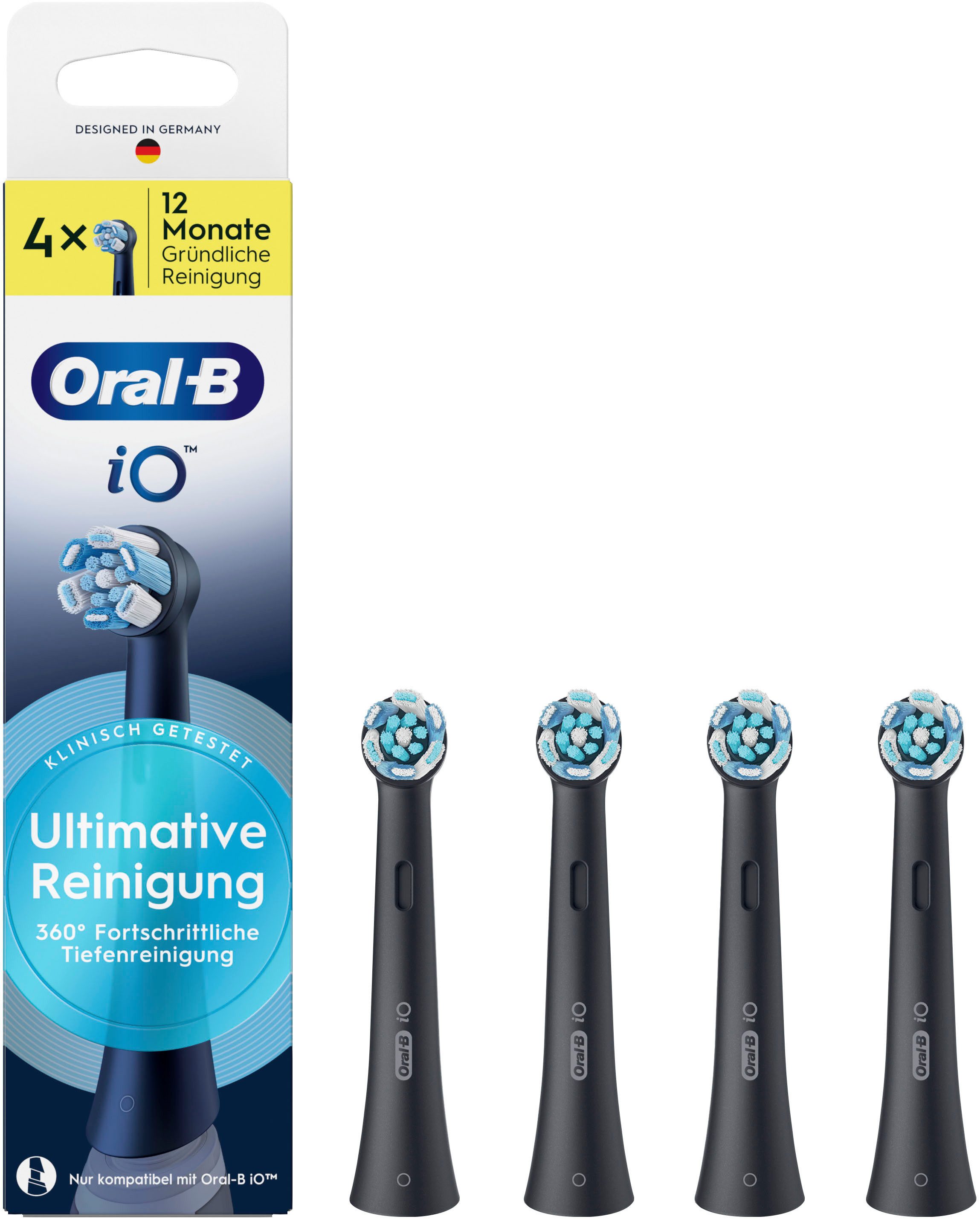 Oral-B Elektrische Zahnbürste iO 10, Aufsteckbürsten: 5 St., Magnet-Technologie, iOsense, 7 Putzmodi, Farbdisplay & Lade-Reiseetui