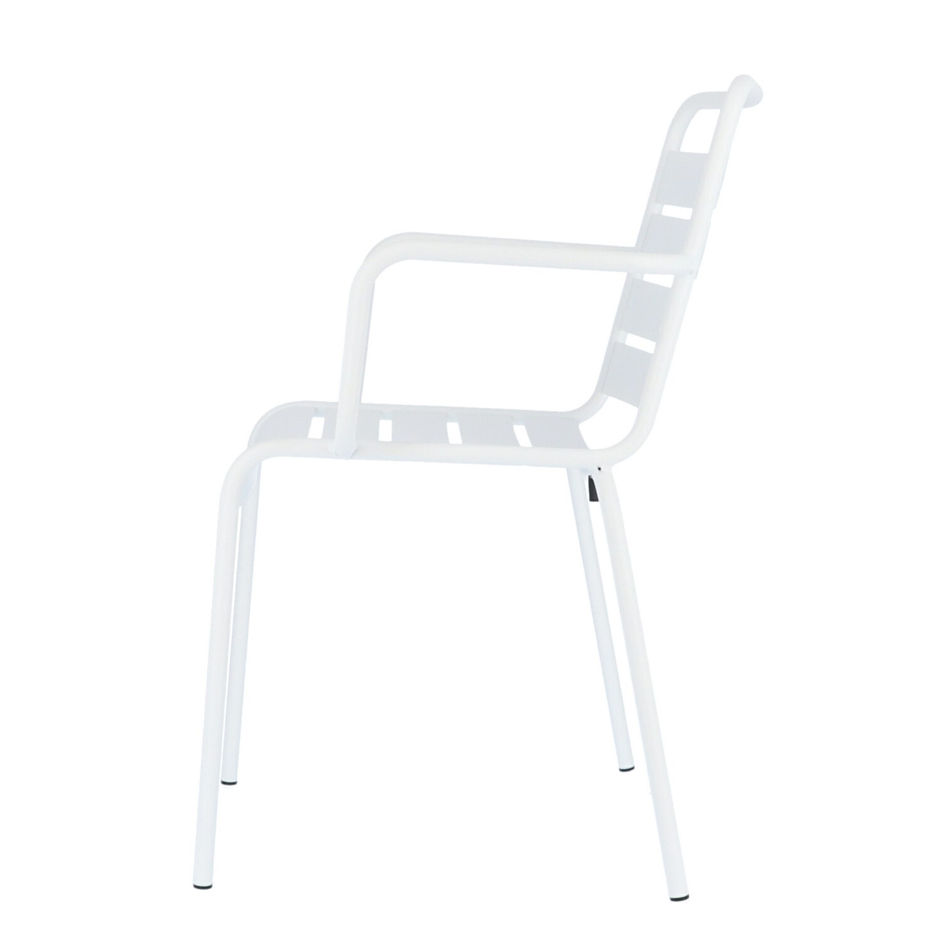 Fiam Stuhl Mya Metal aus Aluminium, Weiß