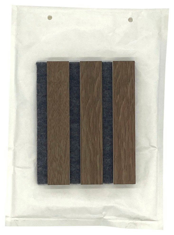 PROFESSIONAL acous Filz-Akustikträger für BxL: schwarzem Echtholz-Dekoleisten Muster acous mm Eiche, 12x2,1 cm, Rustikal 8 Schallschutzpaneel Eiche mit