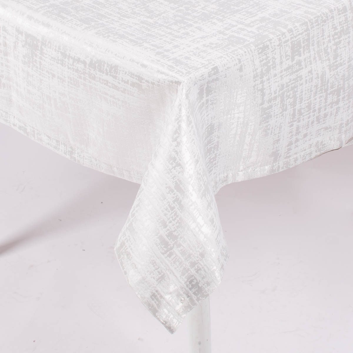 SCHÖNER LEBEN. Tischdecke Jacquard Air Struktur weiß div. Größen, made in Germany,handmade,pflegeleicht