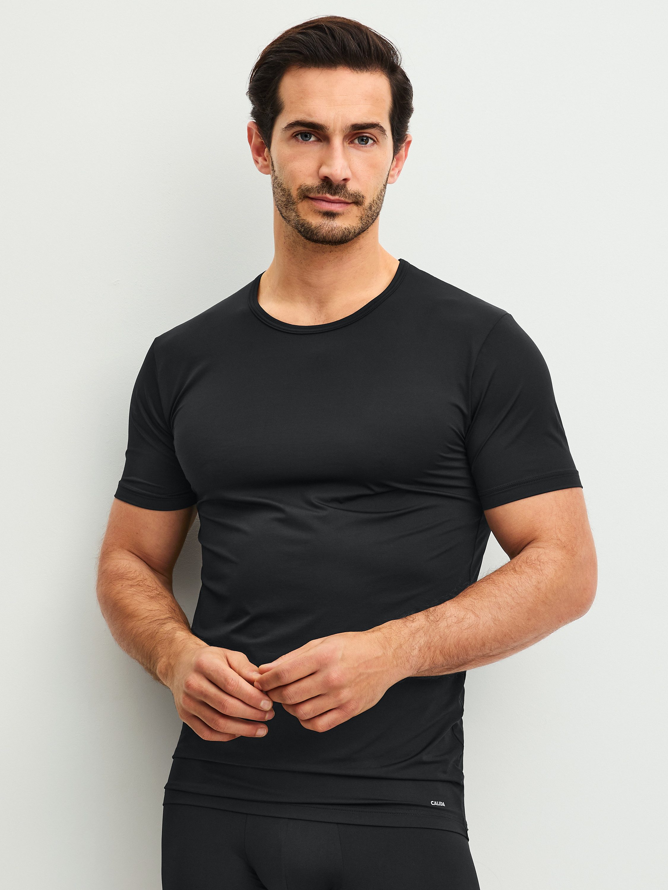 CALIDA Unterziehshirt Micro Stretch Herren (1-St) leicht, glatt, elastisch, formstabil