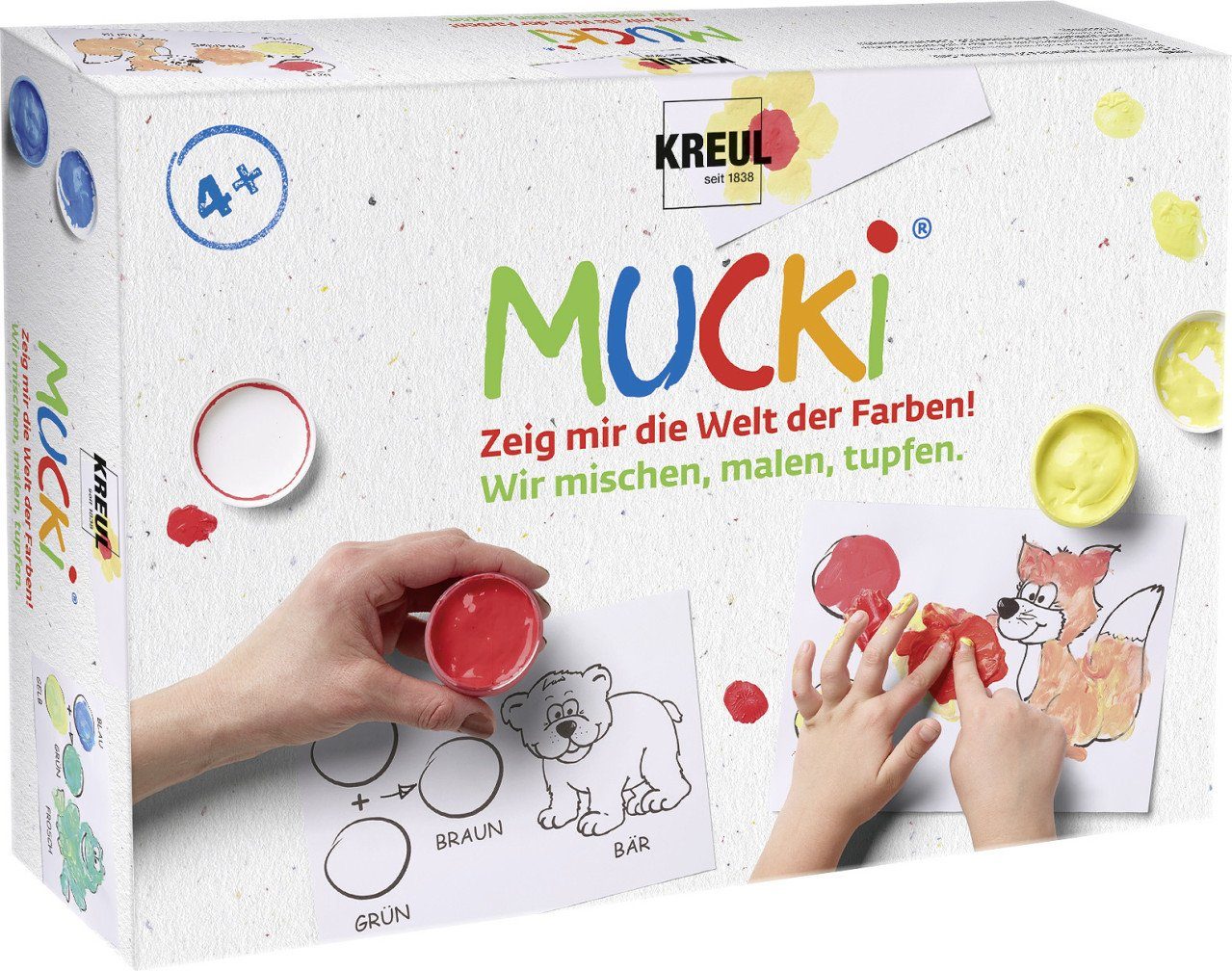 Bastelfilz Kreul Fingerfarbe Mucki Wir mischen malen tupfen 5