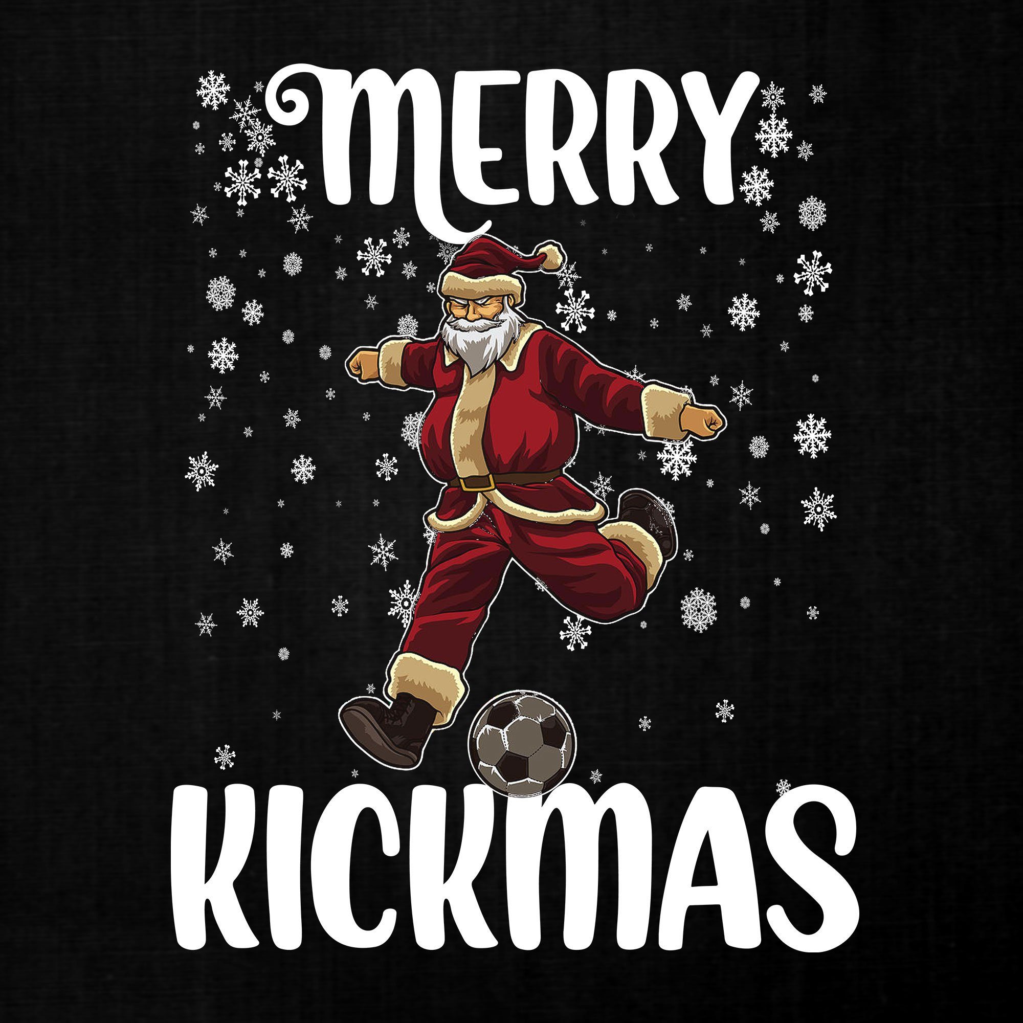 Kinder Sweatshirt Formatee Clause (1-tlg) Kickmas Quattro Pullover Merry Fußball Weihnachtsgeschenk Santa