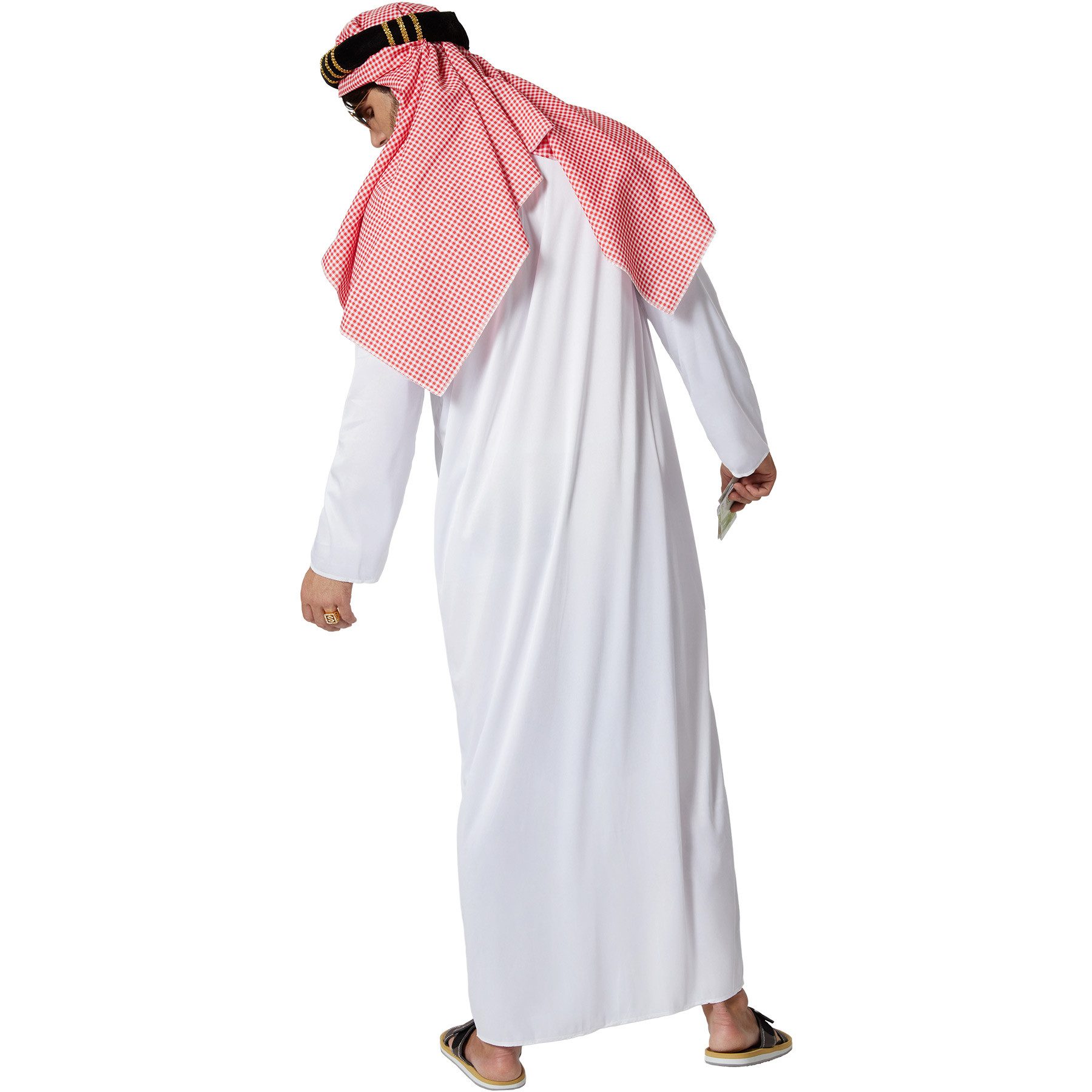 dressforfun Kostüm Wüstenprinz/Prinz, in weiß, Authentisches Design: Weißes Gewand, Gr. XL, Eindrucksvolles Kostüm für einen unvergesslichen Auftritt