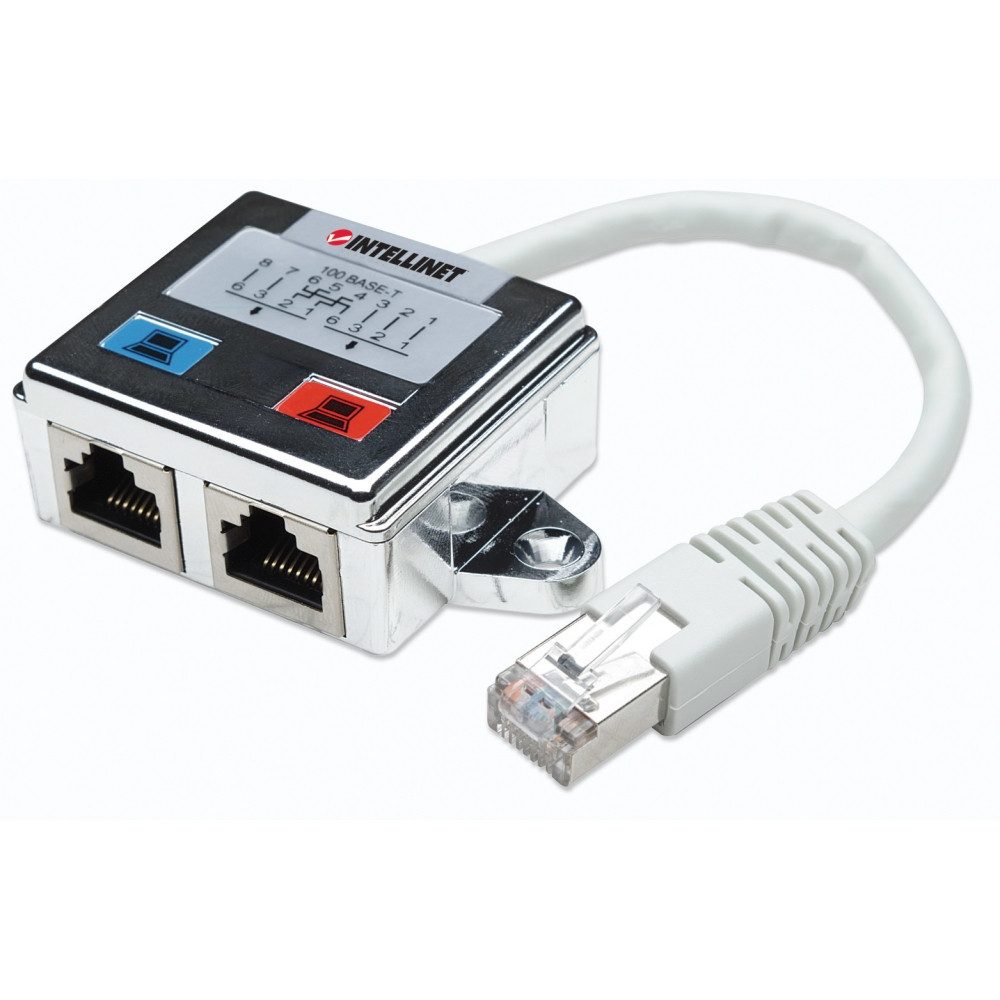 Intellinet Intellinet RJ45 FTP 2-Port Netzwerkgerät Elektro-Kabel, RJ45, Robustes und langlebiges Design