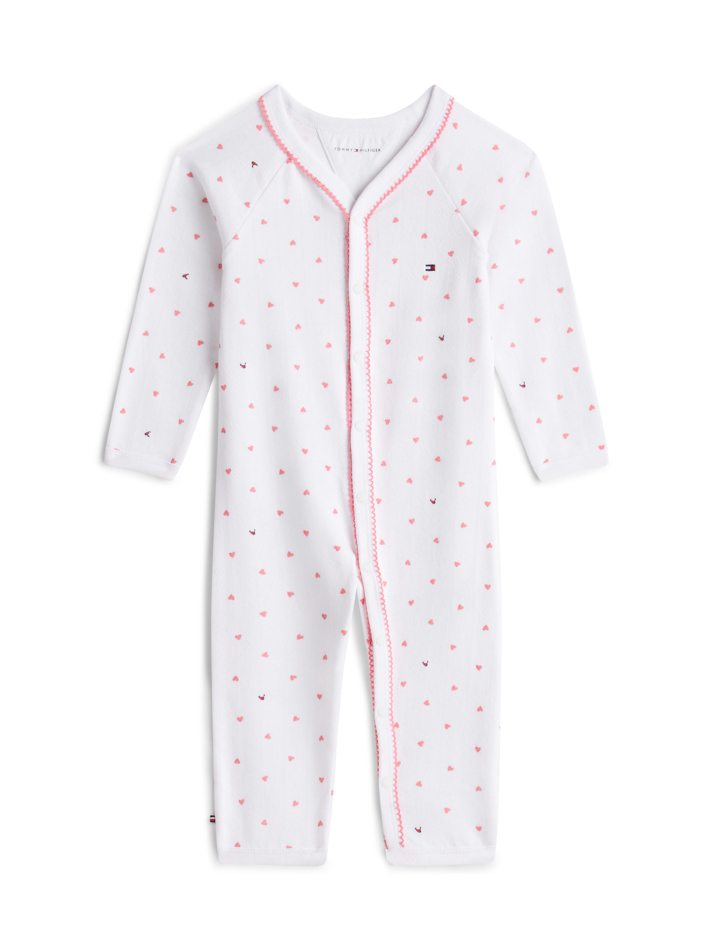Tommy Hilfiger Strampler POINTELLE COVERALL Regular fit mit V-Ausschnitt für Babys