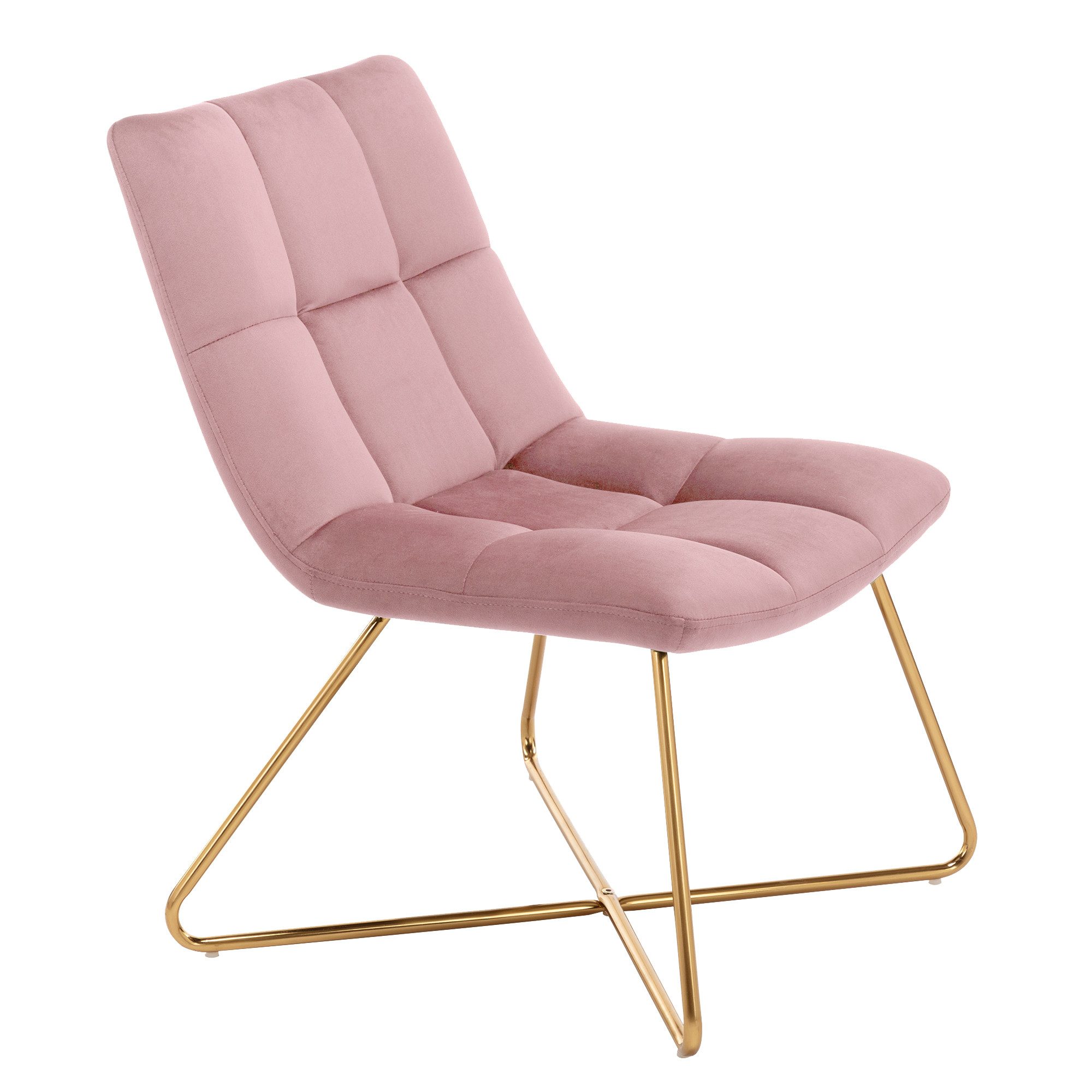 Duhome Loungesessel WY-8098 x1, Sessel Stuhl Samt Gestell Golden gesteppt L günstig online kaufen