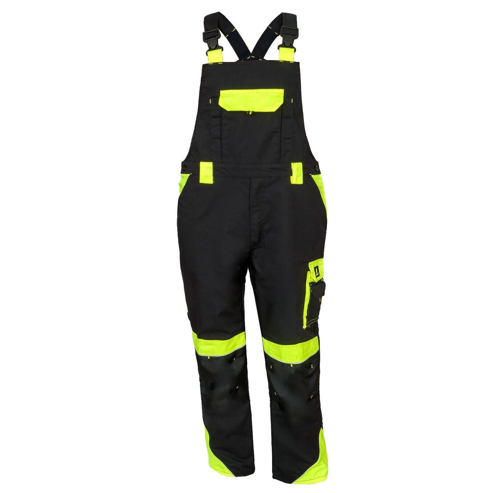 Urgent Arbeitslatzhose Arbeitslatzhose Berufshose Bauarbeiter Latzhose Warnhose Gelb Cargo