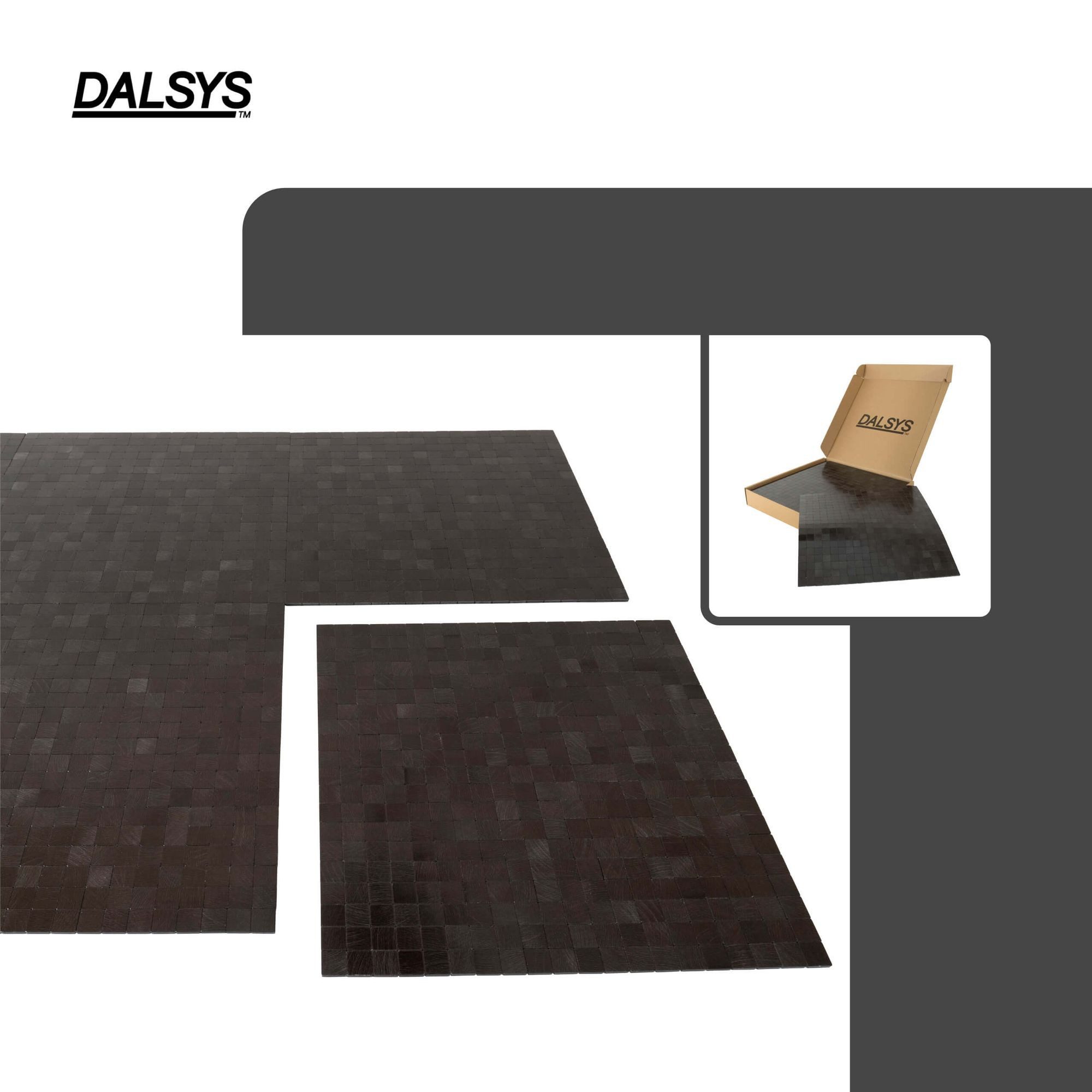 Dalsys Wandpaneel 1m² 11 Stück selbstklebend, BxL: 30.6x30.6 cm, (Aluoptik Dunkelbraun Mosaikfliesen, 11-tlg., Wandfliese) feuchtigskeitsbeständig, einfach mont – Bild 3 von 5