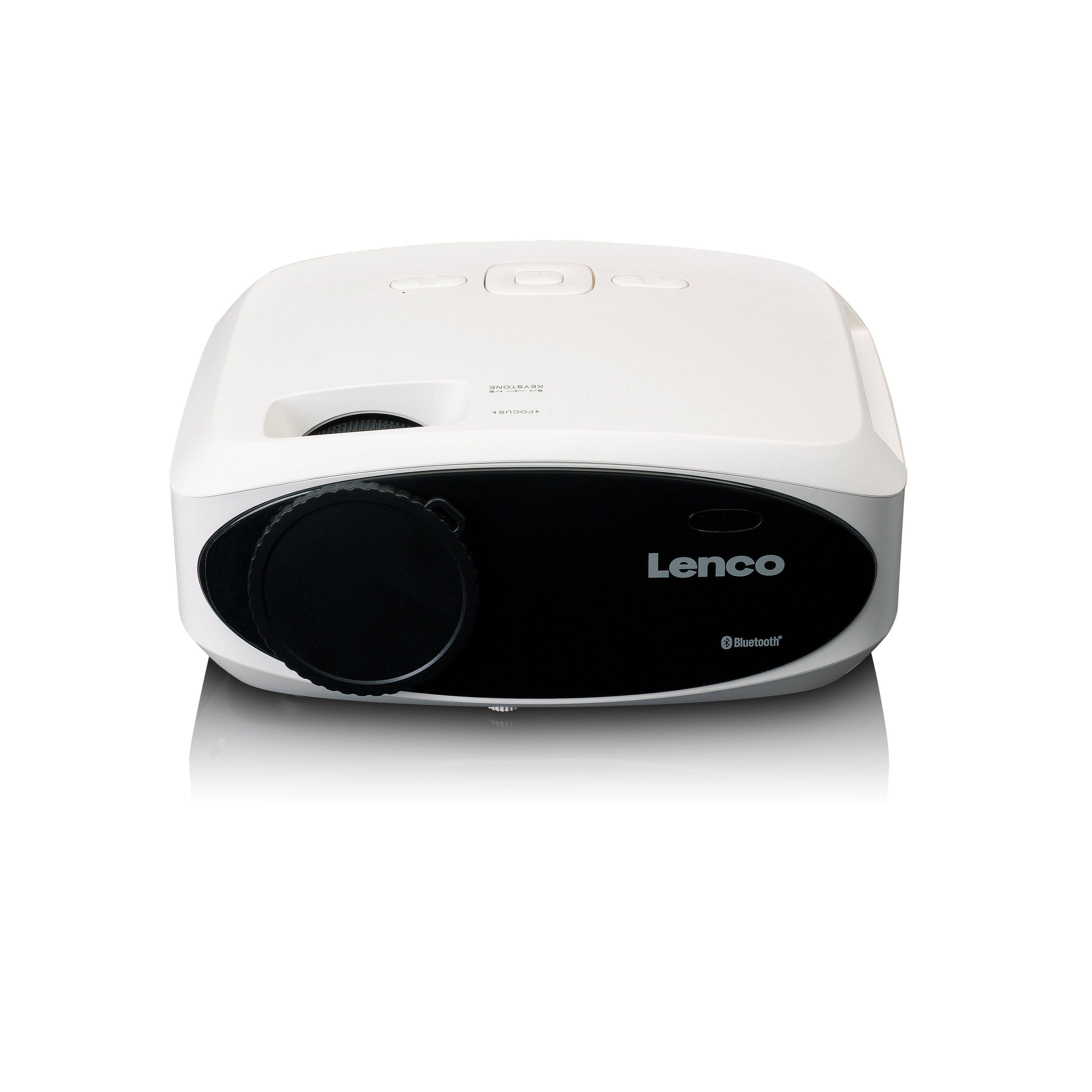 Lenco LPJ-900WH LED-Beamer (3000:1, 510cm Full HD-Beamer mit Stereo-Sound, 250 lm, Bluetooth 5.0 & 50k LED)