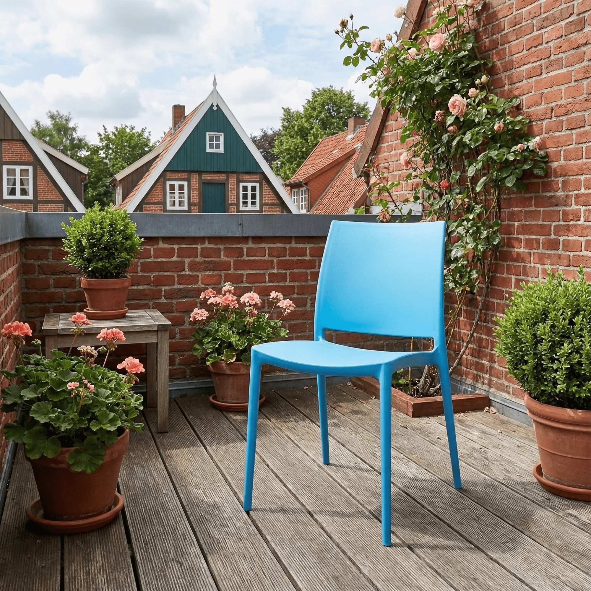 CLP Gartenstuhl Meton (2er Set), stapelbar, wetterfest und UV-beständig
